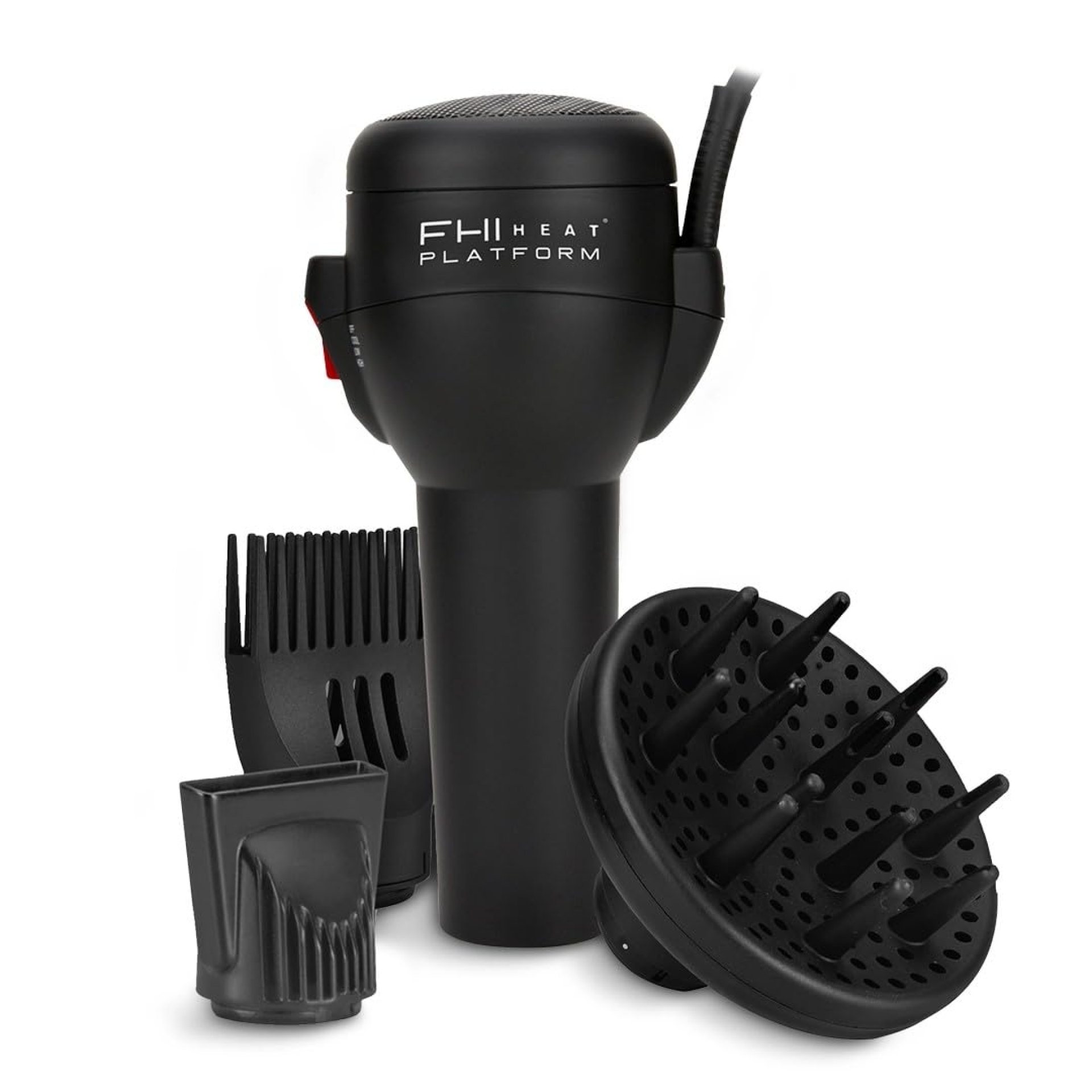 FHI Heat Platform Blow Out Handle-Less Negative Ion Hair Dryer — Lightweight Blow Dryer w/ HydraHeat for Frizz-Free Styles — Hairdryer with Diffuser Attachment, Nozzle, Comb — Handleless Hair Dryer FHI Heat Platform Blow Out Handle-Less Negative Ion Hair Dryer — Lightweight Blow Dryer w/ HydraHeat for Frizz-Free Styles — Hairdryer with Diffuser Attachment, Nozzle, Comb — Handleless Hair Dryer