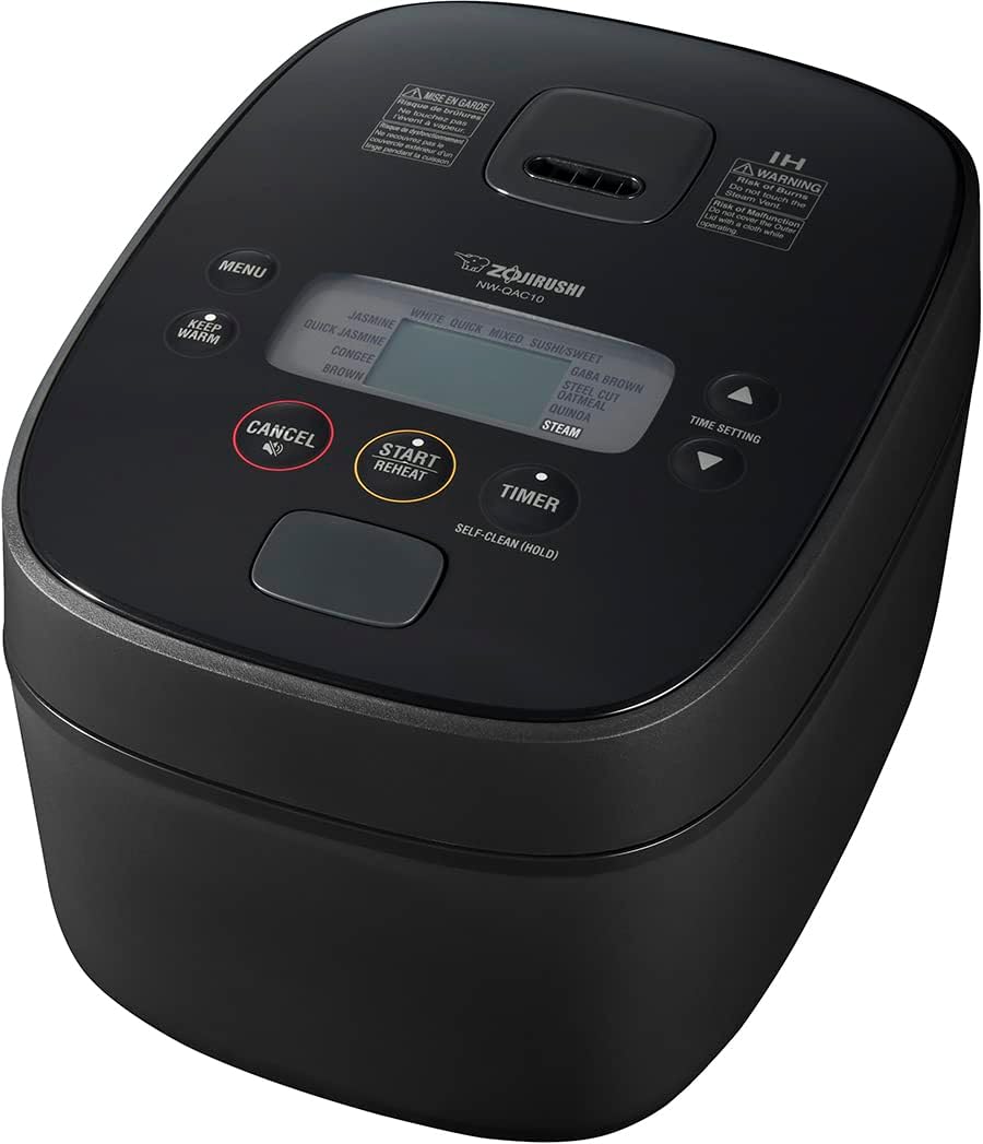 Zojirushi NW-QAC10 5.5-Cup Capacity Flat-Top Induction Cooker and Warmer with Custom Cooking Pan, Double Non-Stick Coating for Easy Clean-Up (Black) Zojirushi NW-QAC10 5.5-Cup Capacity Flat-Top Induction Cooker and Warmer with Custom Cooking Pan, Double Non-Stick Coating for Easy Clean-Up (Black)