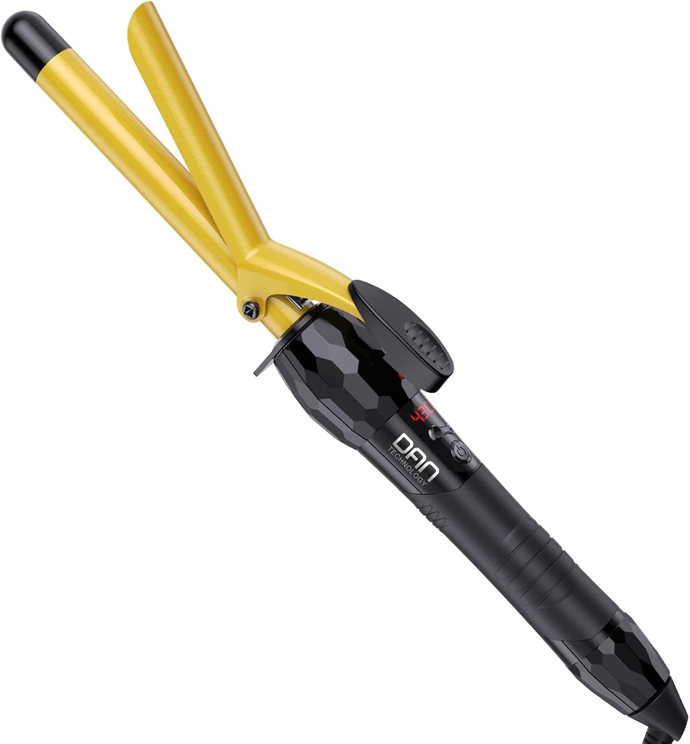 DAN Technology 3/4 Inch Tourmaline Ceramic Hair Curling Iron Wand with LCD Screen, Suitable for Hairdressing Beauty School, Hair Salon, Fast Heating, 60 min Auto Off (Gold Black) DAN Technology 3/4 Inch Tourmaline Ceramic Hair Curling Iron Wand with LCD Screen, Suitable for Hairdressing Beauty School, Hair Salon, Fast Heating, 60 min Auto Off (Gold Black)