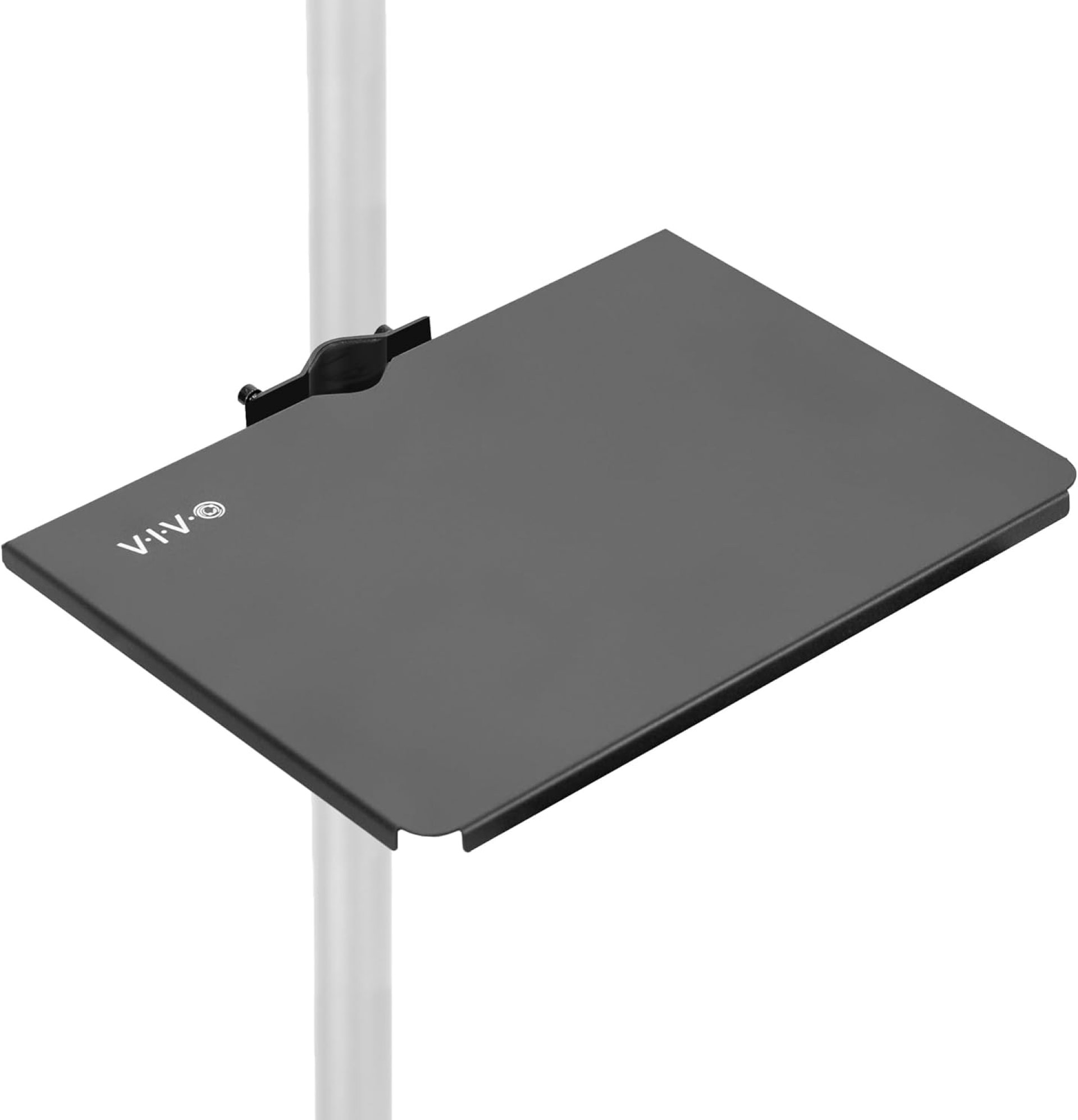 VIVO Universal Steel 14 x 10 inch Shelf Pole Mount for TV Cart, Speaker Stand, and More/Clamp-on Utility Storage Platform, Black, MOUNT-SF13P VIVO Universal Steel 14 x 10 inch Shelf Pole Mount for TV Cart, Speaker Stand, and More/Clamp-on Utility Storage Platform, Black, MOUNT-SF13P
