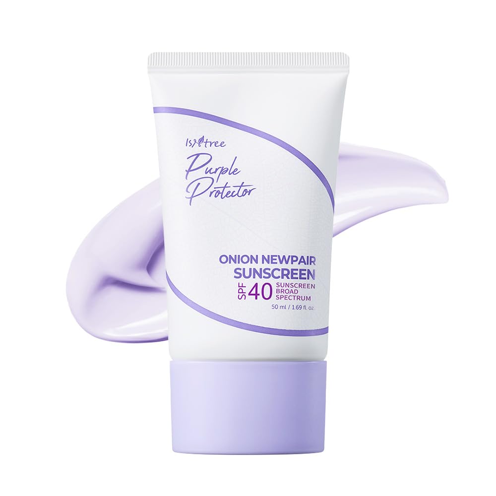 ISNTREE Onion Newpair Sunscreen 50ml, 1.69 fl.oz | SPF 40 | Korean Skincare | Hydrating Sun Protector | Evens Skin Tone | Purple Sunscreen | Broad Spectrum ISNTREE Onion Newpair Sunscreen 50ml, 1.69 fl.oz | SPF 40 | Korean Skincare | Hydrating Sun Protector | Evens Skin Tone | Purple Sunscreen | Broad Spectrum