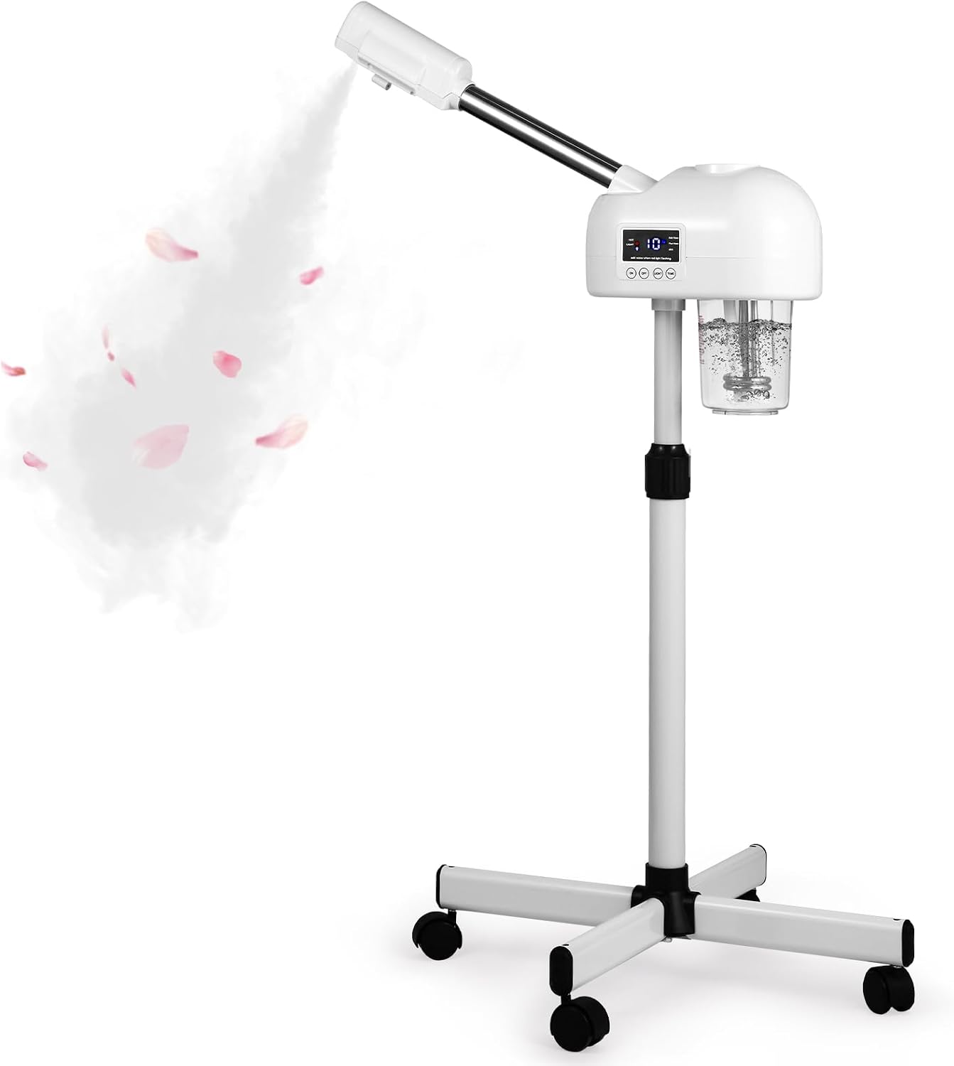 Professional Facial Steamer for Estheticians, Hot Mist & Timer Function, Vaporizador Facial Professional Steamer On Wheels for Home Use & Spa Salon Skin Cleasning Professional Facial Steamer for Estheticians, Hot Mist & Timer Function, Vaporizador Facial Professional Steamer On Wheels for Home Use & Spa Salon Skin Cleasning