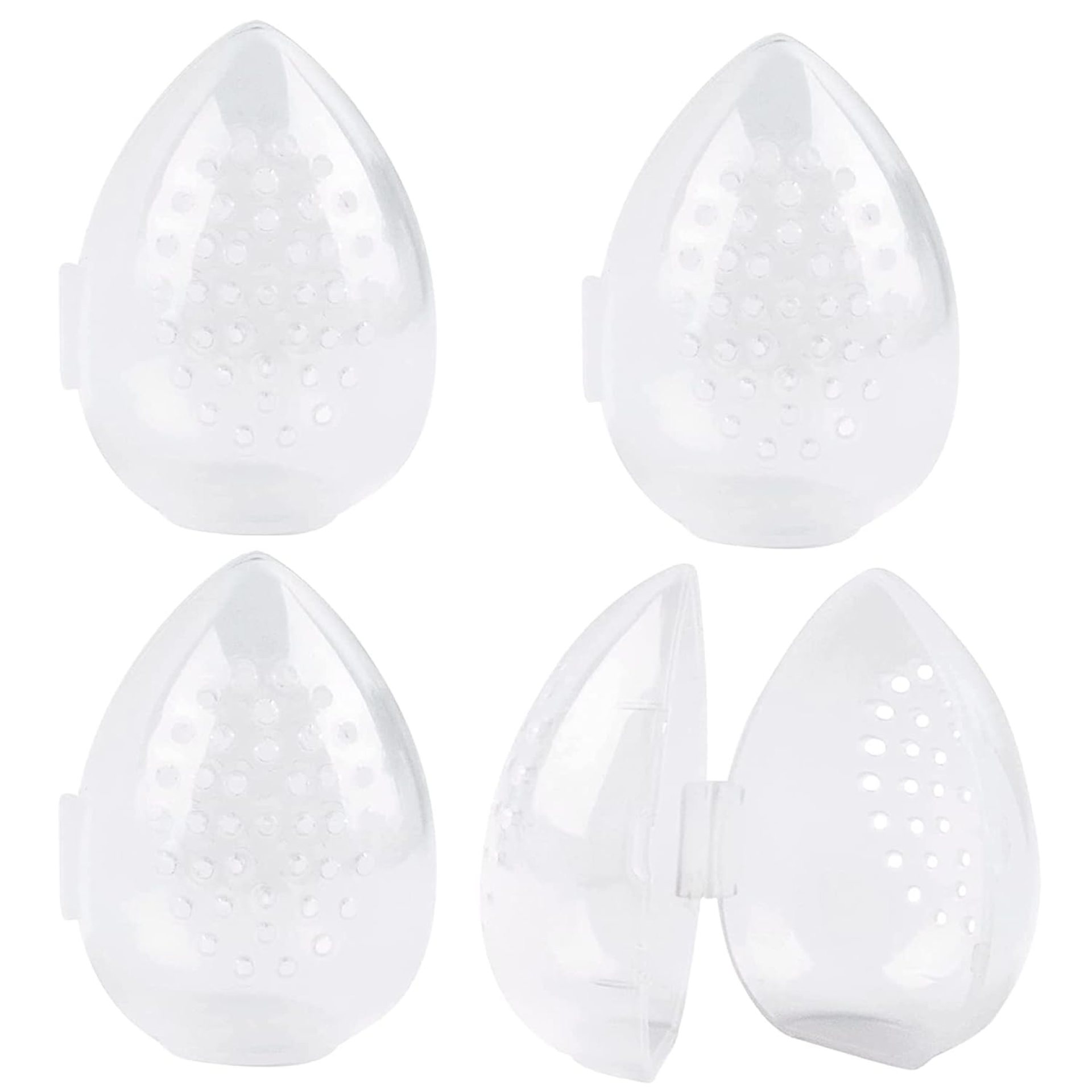 Framendino, 4 Pack Breathable Makeup Sponge Case Protective Plastic Beauty Container Blender Holder Cosmetic Egg Storage Cases for Women Girls Travel Clear Teardrop-Shaped Framendino, 4 Pack Breathable Makeup Sponge Case Protective Plastic Beauty Container Blender Holder Cosmetic Egg Storage Cases for Women Girls Travel Clear Teardrop-Shaped
