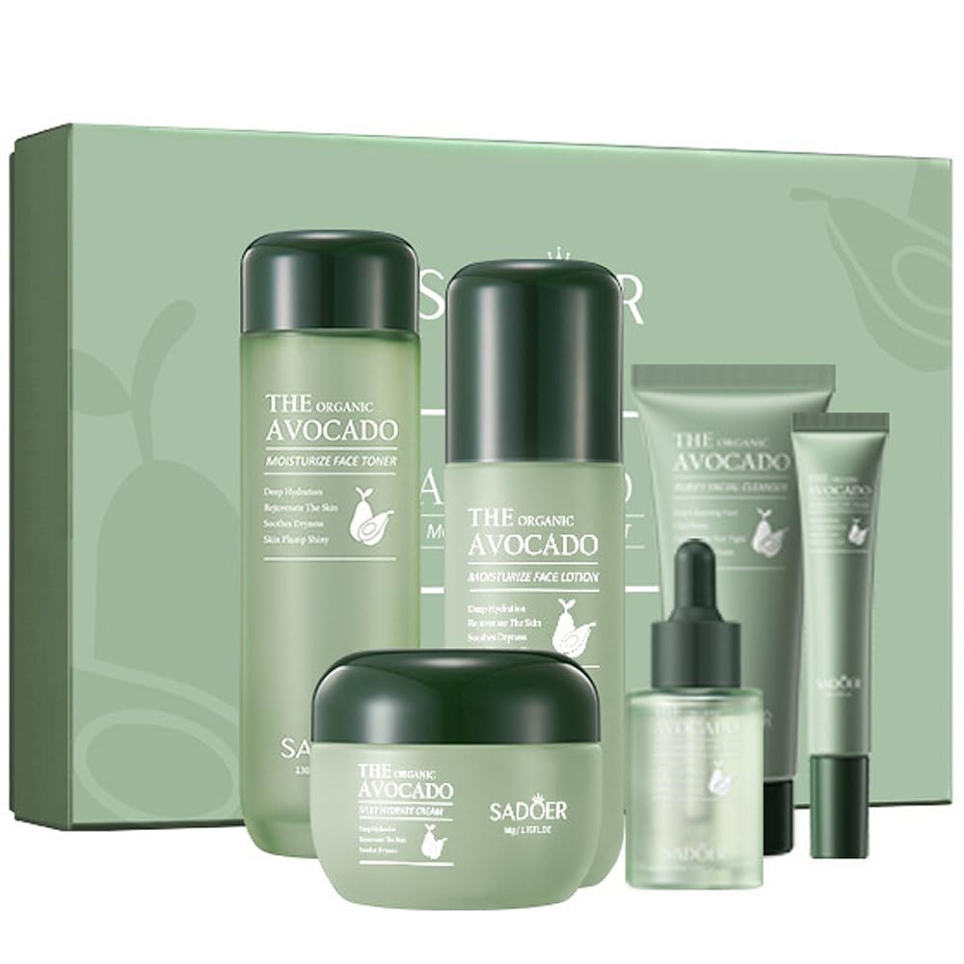 Avocado Skincare Sets, 6pcs Skin Care Gift Set with Lip Balm, Toner, Lotion, Face Serum, Eye Cream For Hydrating Skin, Anti-Aging Skin For Women Teen Girls (Extra Large, 6, Count) Avocado Skincare Sets, 6pcs Skin Care Gift Set with Lip Balm, Toner, Lotion, Face Serum, Eye Cream For Hydrating Skin, Anti-Aging Skin For Women Teen Girls (Extra Large, 6, Count)