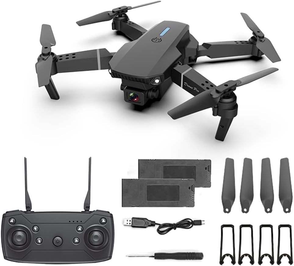 2025 Foldable Drone with 1080P Dual Camera for Adults, RC Quadcopter WiFi FPV Live Video, Altitude Hold, Beginner One Key Take Off/Land -E88 2025 Foldable Drone with 1080P Dual Camera for Adults, RC Quadcopter WiFi FPV Live Video, Altitude Hold, Beginner One Key Take Off/Land -E88