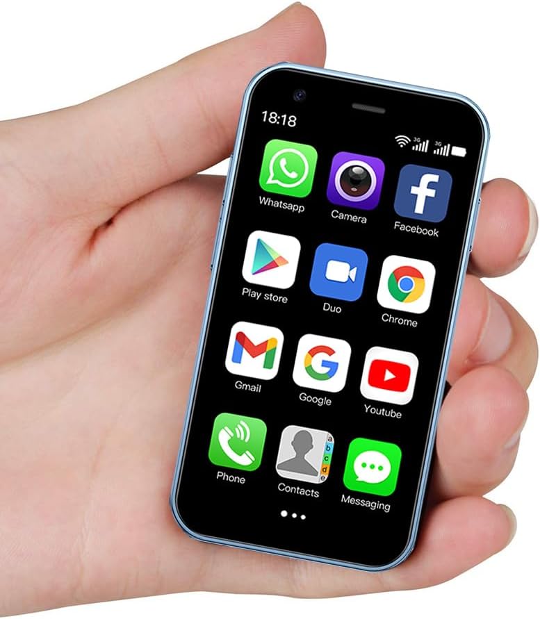 Mini Smartphone, Mini Phone Unlocked Cell Phone 3.0 Inch Android 3G Small Mobile Child Phone Quad Core 2G+16G 5.0MP Dual SIM High Definition (Blue) Mini Smartphone, Mini Phone Unlocked Cell Phone 3.0 Inch Android 3G Small Mobile Child Phone Quad Core 2G+16G 5.0MP Dual SIM High Definition (Blue)