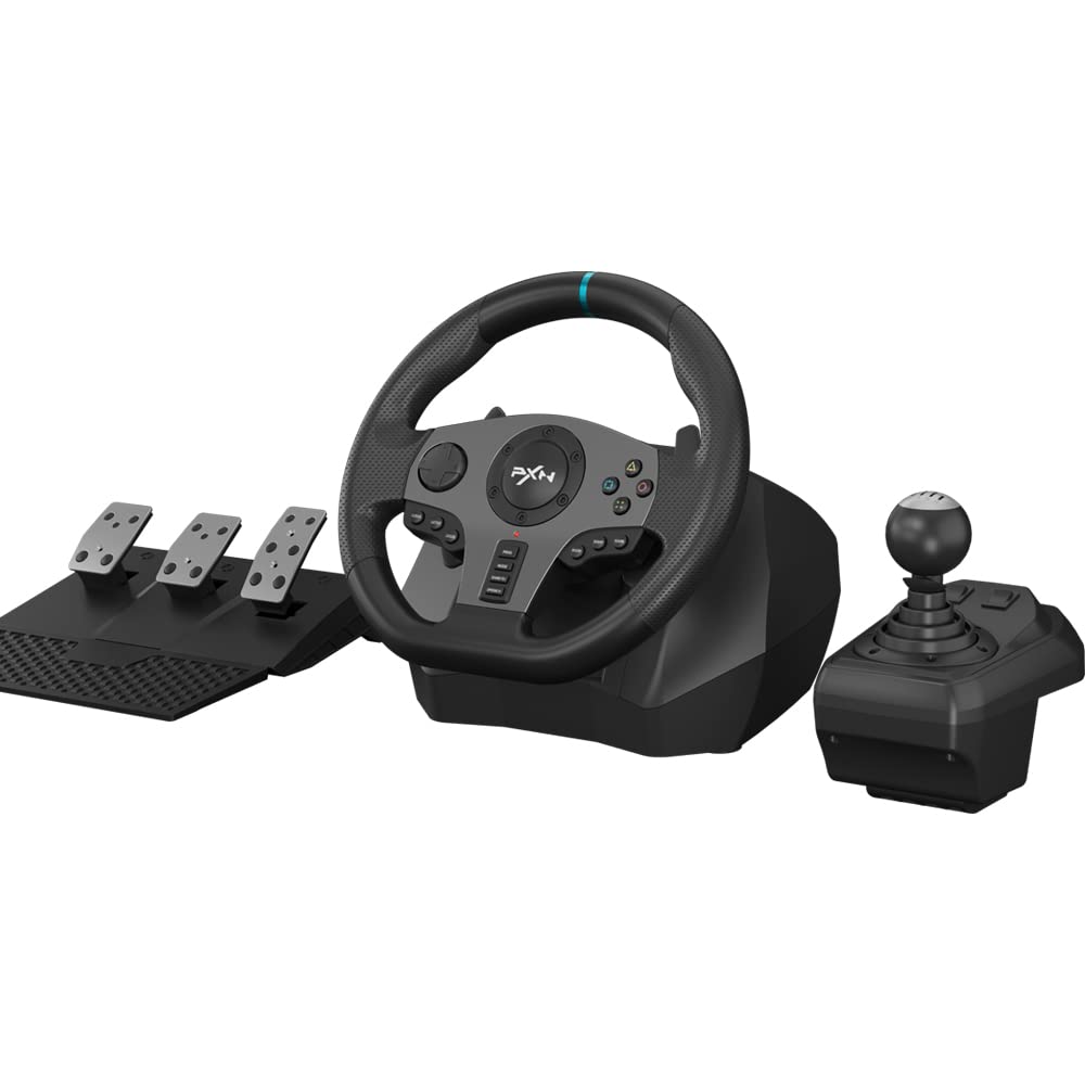PXN V9 Gaming Steering Wheel, 270/900 Degree with Pedals and Shifter for Xbox One, Xbox Series S/X,PC, PS4, PS3, Switch PXN V9 Gaming Steering Wheel, 270/900 Degree with Pedals and Shifter for Xbox One, Xbox Series S/X,PC, PS4, PS3, Switch