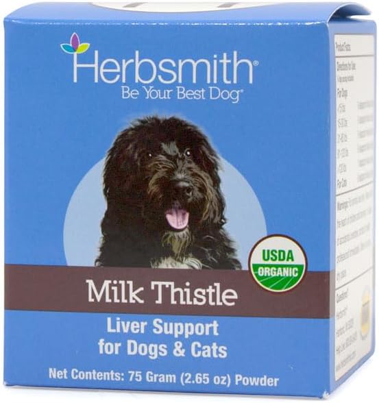 Herbsmith Milk Thistle Herbal Supplement for Dogs and Cats, 75g Powder Herbsmith Milk Thistle Herbal Supplement for Dogs and Cats, 75g Powder