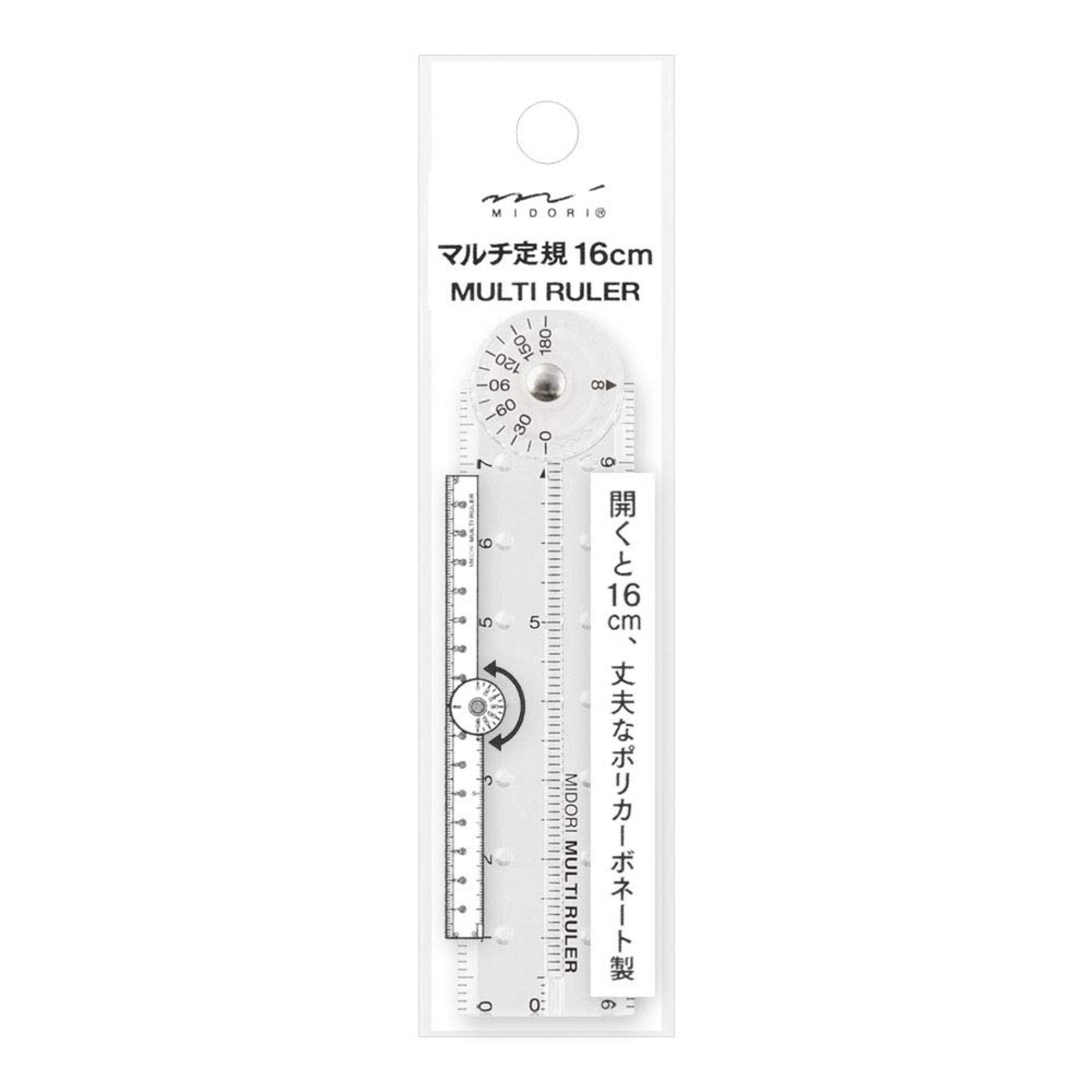 DESIGNPHIL 42263006 Midori Multi Ruler, 6.3 inches (16 cm), Transparent DESIGNPHIL 42263006 Midori Multi Ruler, 6.3 inches (16 cm), Transparent