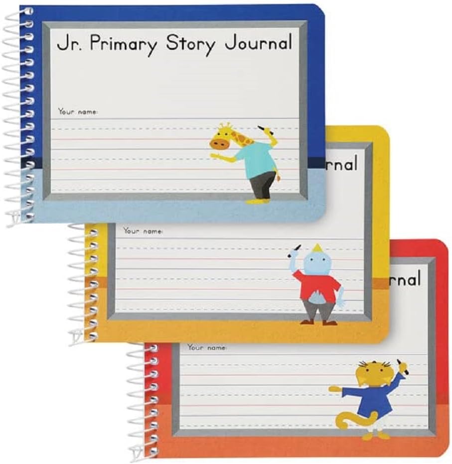 Oxford Jr. Primary Composition Spiral Notebooks, School Supplies, Notebooks for School, 4-7/8 x 7-1/2 Inches, Kids Journal, Pre-K, Grades K-2, 100 Sheets/200 Pages, Red, Yellow, Blue (63885) Oxford Jr. Primary Composition Spiral Notebooks, School Supplies, Notebooks for School, 4-7/8 x 7-1/2 Inches, Kids Journal, Pre-K, Grades K-2, 100 Sheets/200 Pages, Red, Yellow, Blue (63885)