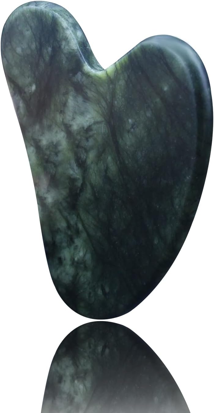 OXT Gua Sha, Premium Gua Sha Facial Tools, Guasha Tool for Face Upgraded, Guasha Natural Jade Stone (Dark Green) OXT Gua Sha, Premium Gua Sha Facial Tools, Guasha Tool for Face Upgraded, Guasha Natural Jade Stone (Dark Green)