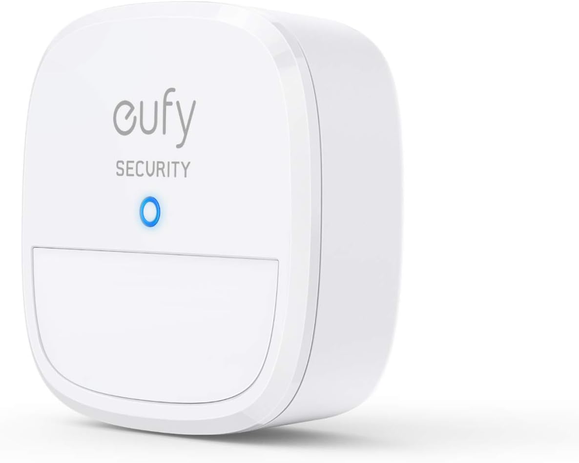 eufy Security Motion Sensor, Home Alarm System, 100° Coverage, 30 ft Detection Range, 2-Year Battery Life, Adjustable Sensitivity, HomeBase Required, Optional 24/7 Protection Service, Home Security eufy Security Motion Sensor, Home Alarm System, 100° Coverage, 30 ft Detection Range, 2-Year Battery Life, Adjustable Sensitivity, HomeBase Required, Optional 24/7 Protection Service, Home Security