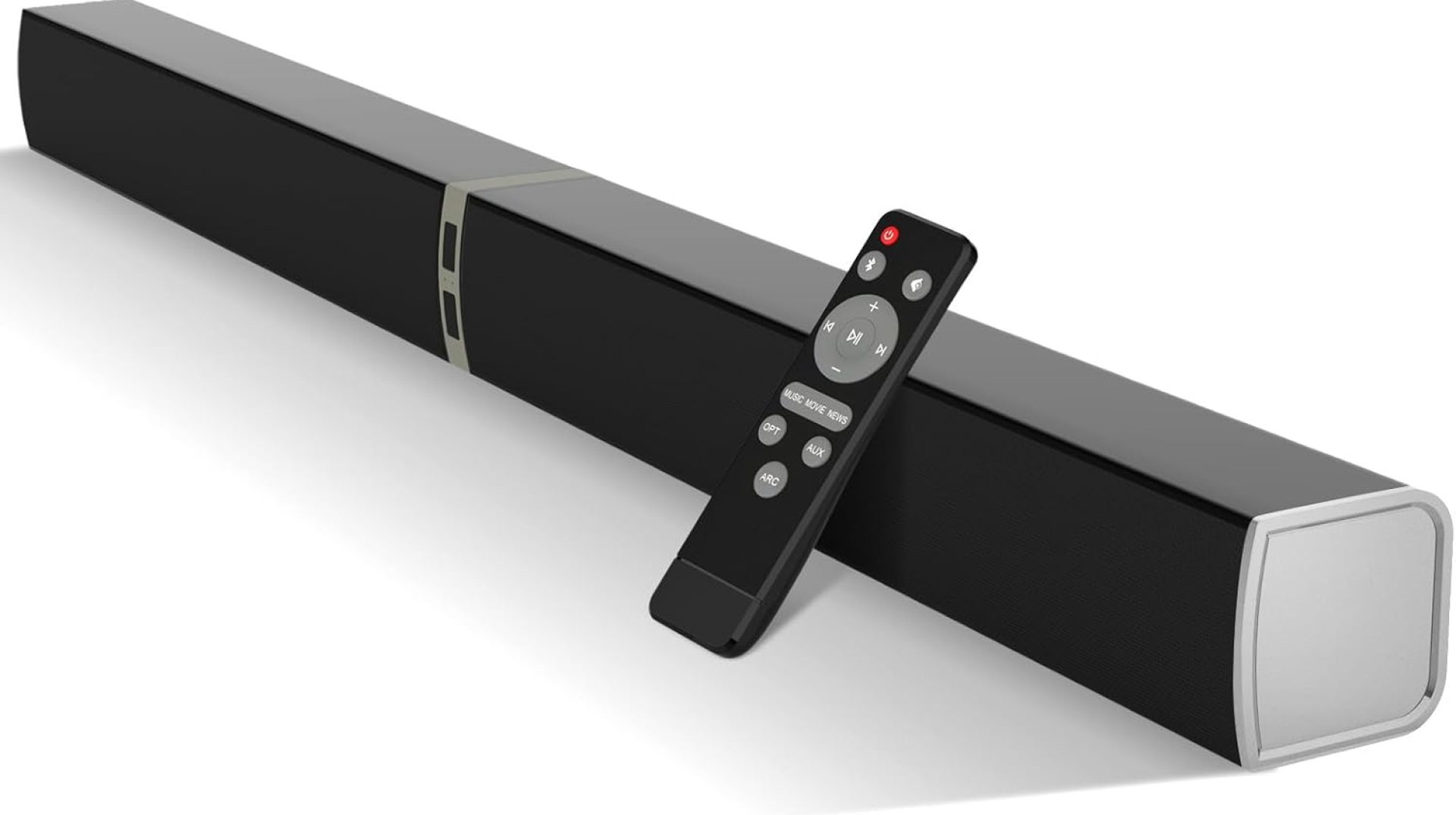 MZEIBO Sound Bar for Smart TV, 80W Bluetooth Soundbar 2 in 1 Detachable Design, Deep Bass, Home Theater Surround Sound, ARC/Optical/AUX Connections for TV/PC/Gaming/Projectors MZEIBO Sound Bar for Smart TV, 80W Bluetooth Soundbar 2 in 1 Detachable Design, Deep Bass, Home Theater Surround Sound, ARC/Optical/AUX Connections for TV/PC/Gaming/Projectors