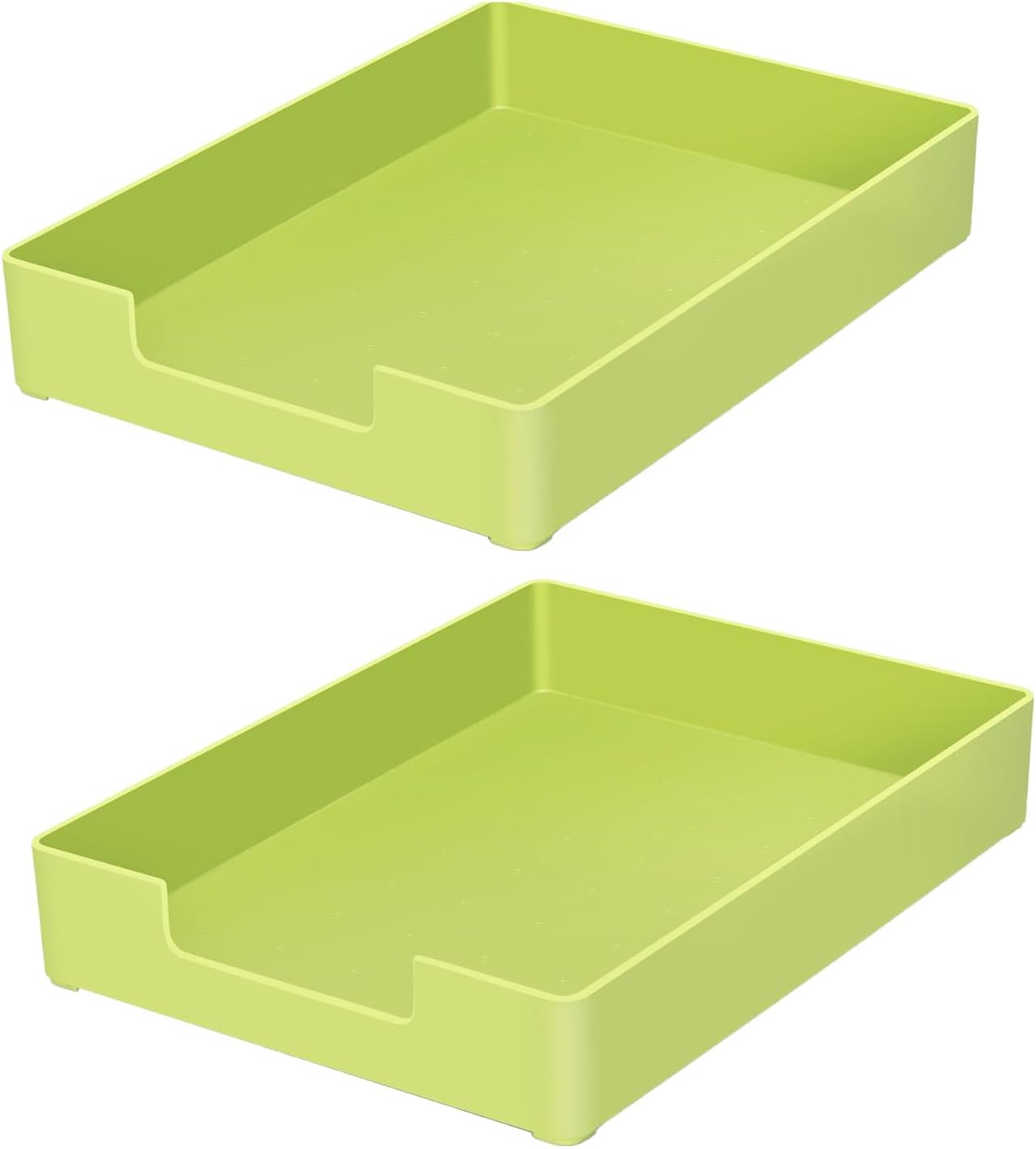 Desk Letter Tray, 2PCS A4 Size Plastic Stackable File Document Organizer, Office Desktop File Paper Holder, Book Storage Rack,Anti-Skid Stacking Support for Office Supplies (Green) Desk Letter Tray, 2PCS A4 Size Plastic Stackable File Document Organizer, Office Desktop File Paper Holder, Book Storage Rack,Anti-Skid Stacking Support for Office Supplies (Green)