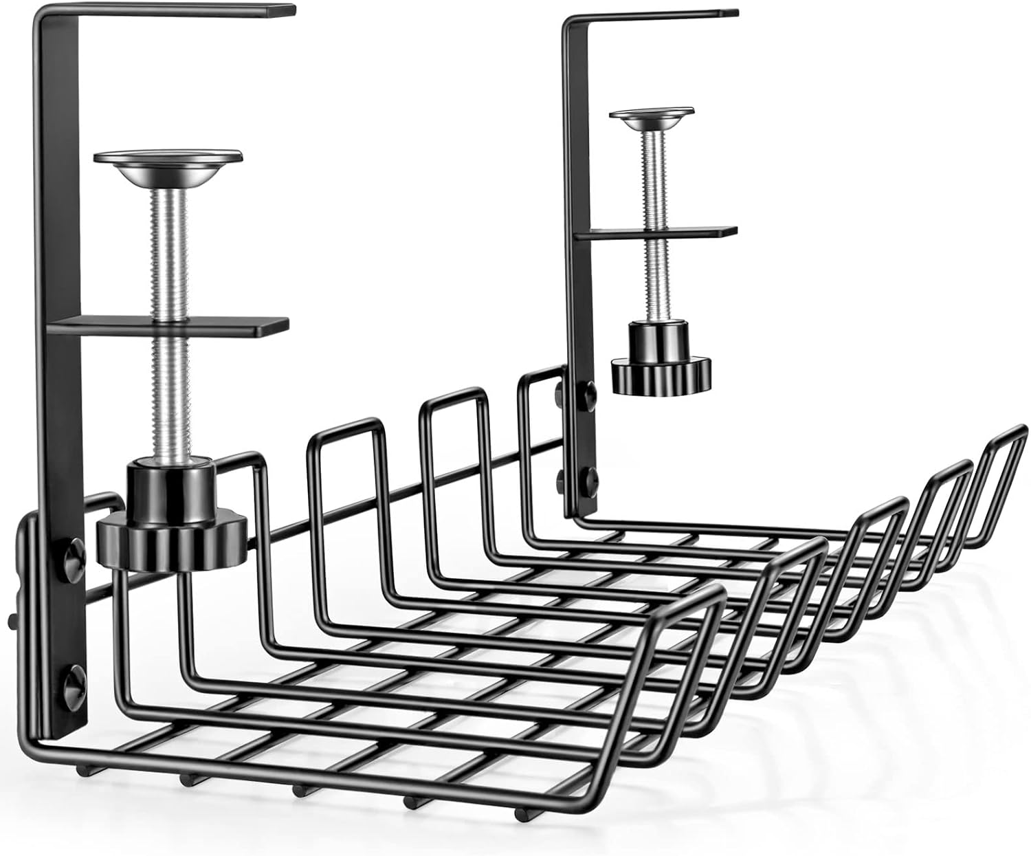 Under Desk Cable Management Tray Organizer for Cord Wire Desk Table Rack No Drill Installation for Home Office Workstation PC Computer Desktop Laptop Under Desk Cable Management Tray Organizer for Cord Wire Desk Table Rack No Drill Installation for Home Office Workstation PC Computer Desktop Laptop