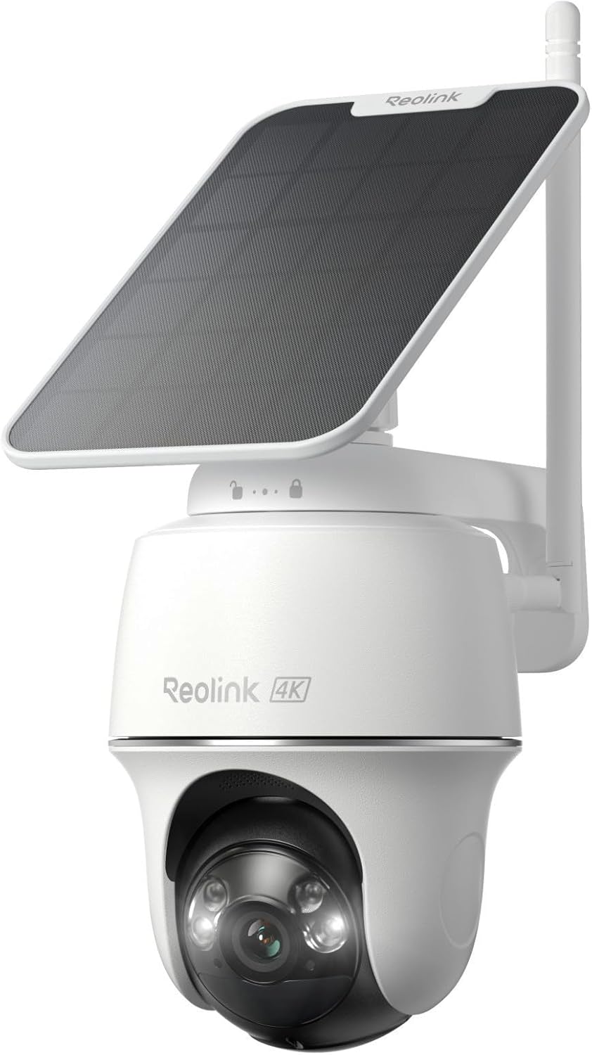 REOLINK First 4K Solar Security Cameras Wireless Outdoor, Argus PT Ultra+Solar Panel, 360° Pan Tilt Auto-Tracking, 8MP Color Night Vision, 2.4/5 GHz Wi-Fi 6, No Subscriptions, Home Hub Compatible REOLINK First 4K Solar Security Cameras Wireless Outdoor, Argus PT Ultra+Solar Panel, 360° Pan Tilt Auto-Tracking, 8MP Color Night Vision, 2.4/5 GHz Wi-Fi 6, No Subscriptions, Home Hub Compatible