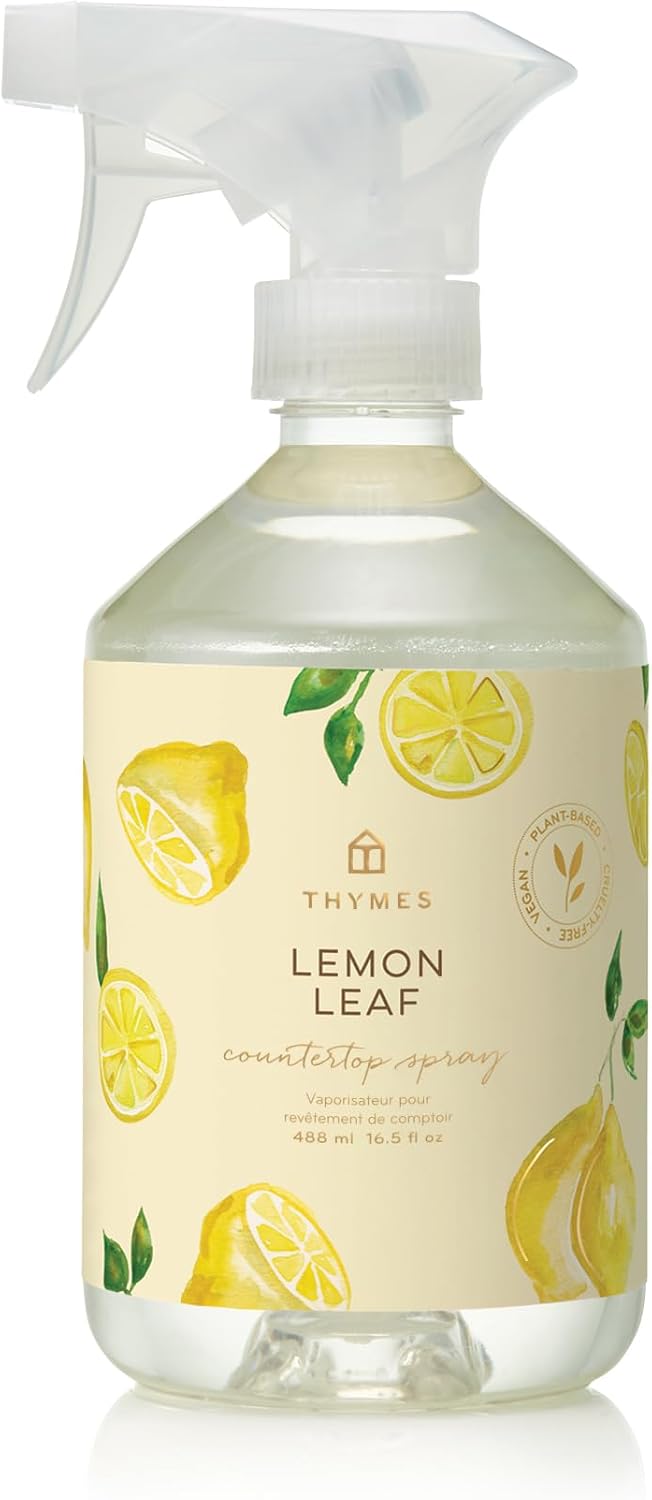 Thymes Countertop Spray – Counter Cleaner Spray – Household Cleaning Supplies (Lemon Leaf, 16.5 fl oz) Thymes Countertop Spray – Counter Cleaner Spray – Household Cleaning Supplies (Lemon Leaf, 16.5 fl oz)