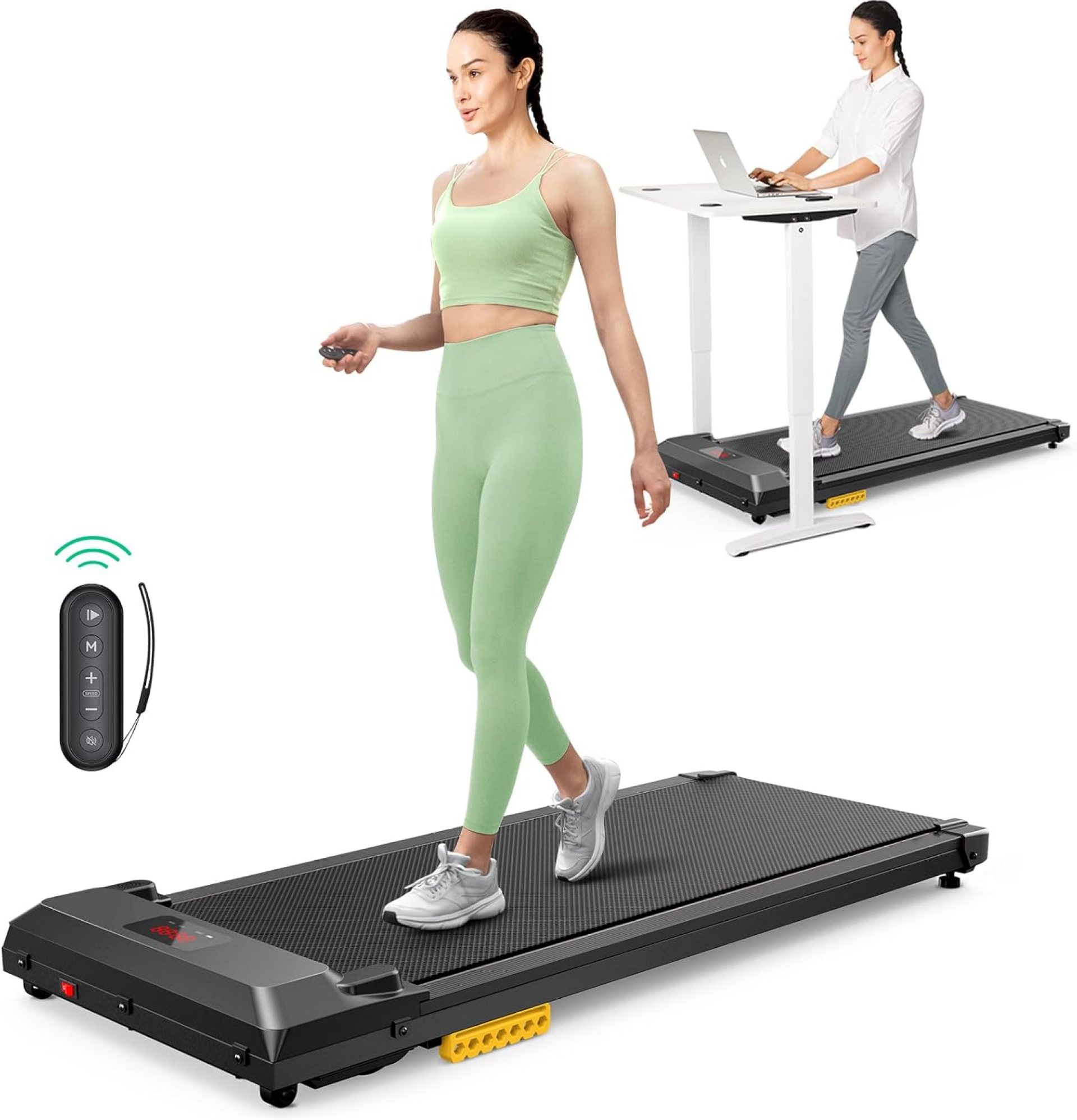 UREVO Under Desk Treadmill for Office Under Desk, Walking Pad 2 in 1 for Home/Office, Portable Walking Pad Treadmill with Remote Control, LED Display UREVO Under Desk Treadmill for Office Under Desk, Walking Pad 2 in 1 for Home/Office, Portable Walking Pad Treadmill with Remote Control, LED Display