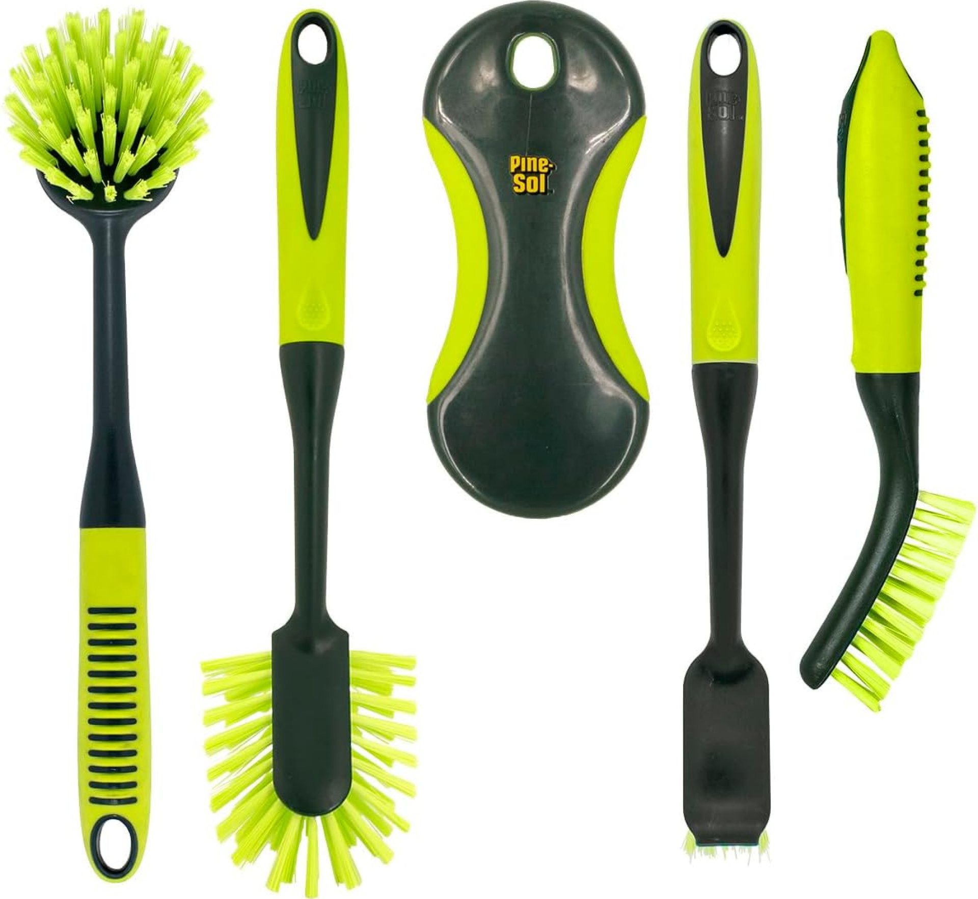 Pine-Sol Scrub Brush Set – Long Handle Cleaning Brushes with Heavy Duty Bristles and Comfort Grip – Scrubbers for Kitchen, Household, and Dishwashing, 5 Pieces Pine-Sol Scrub Brush Set – Long Handle Cleaning Brushes with Heavy Duty Bristles and Comfort Grip – Scrubbers for Kitchen, Household, and Dishwashing, 5 Pieces