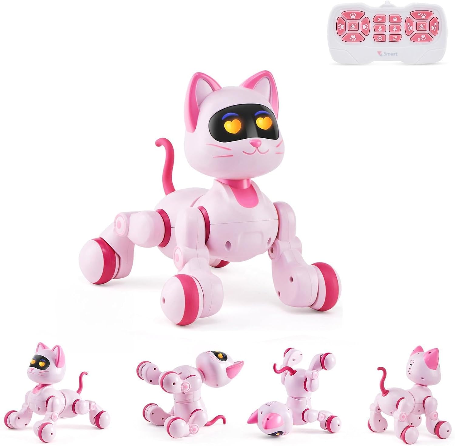 VEVOR Remote Control Robot Cat Toy, RC Cat Programmable Smart Interactive Robotic Pet for Kids with Touch Control, Walking Singing Dancing Robot Toy for 3 Years Old and Up, Boys and Girls VEVOR Remote Control Robot Cat Toy, RC Cat Programmable Smart Interactive Robotic Pet for Kids with Touch Control, Walking Singing Dancing Robot Toy for 3 Years Old and Up, Boys and Girls