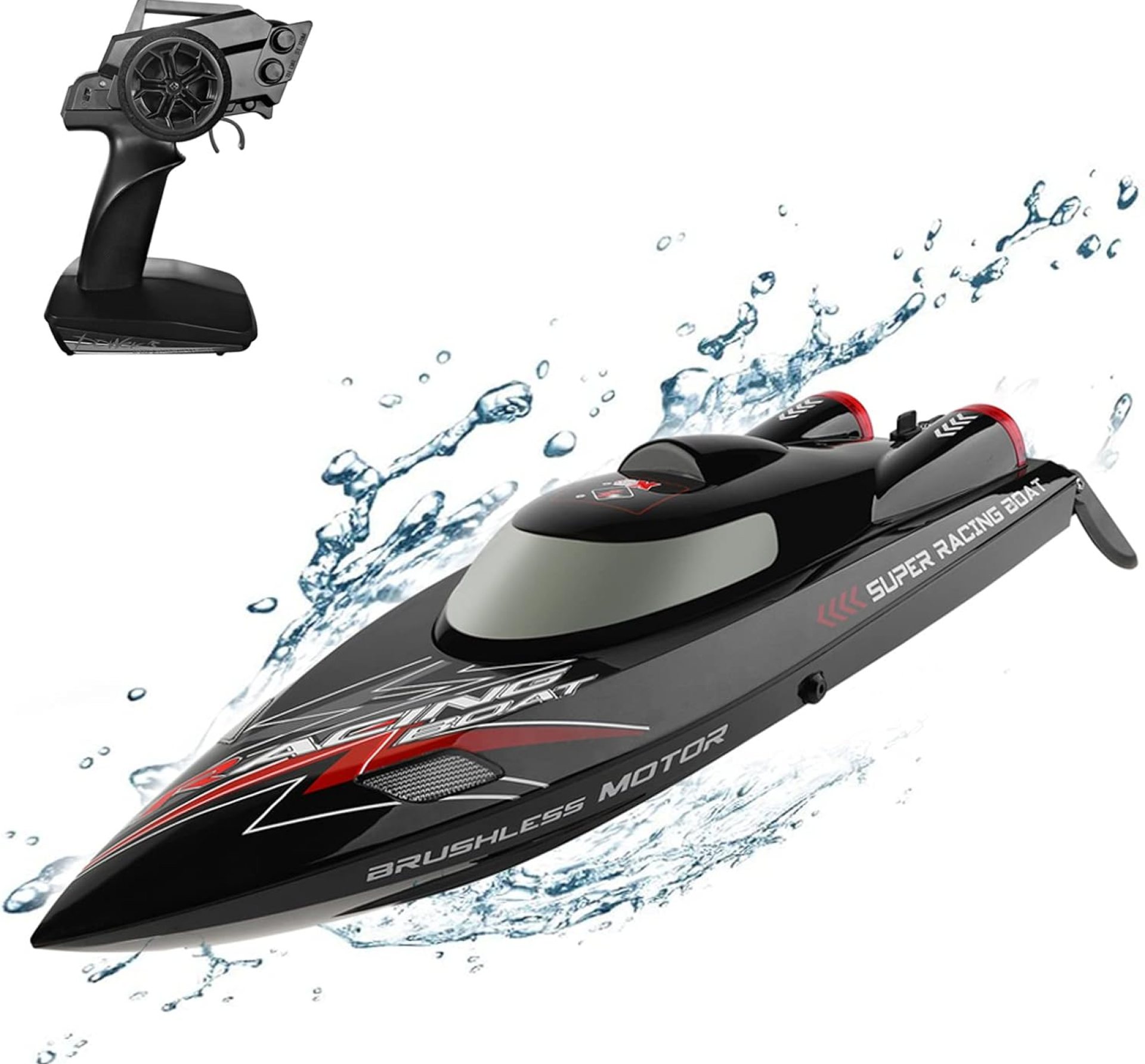 GoolRC RC Boat, WLtoys WL916 Remote Control Boat, 60KM/H High Speed RC Racing Boat for Pools or Lakes, 2.4GHz RC Boats with Low Battery Alarm for Kids and Adults, GoolRC RC Boat, WLtoys WL916 Remote Control Boat, 60KM/H High Speed RC Racing Boat for Pools or Lakes, 2.4GHz RC Boats with Low Battery Alarm for Kids and Adults,