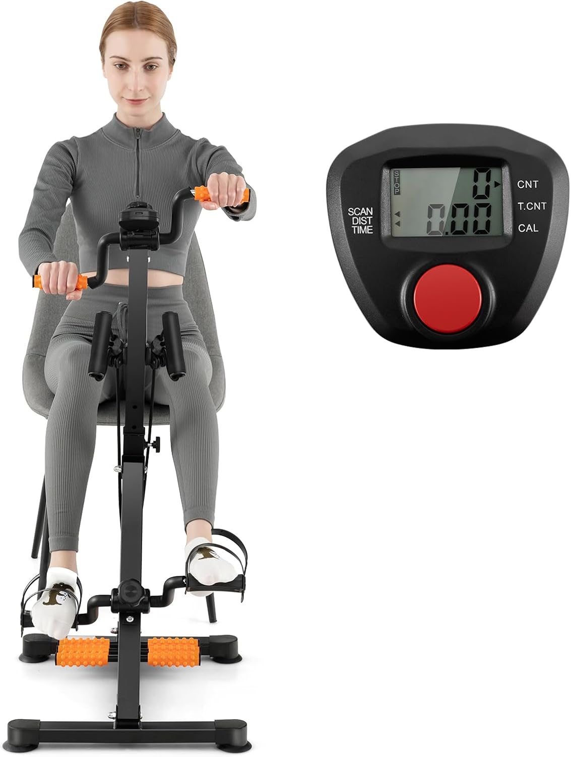 GYMAX Pedal Exercise Bike for Seniors, Hand Arm Leg and Knee Fitness Machine with Massage, LCD Monitor, Adjustable Height and Length for Total Body, Home Exercise Equipment for Elderly GYMAX Pedal Exercise Bike for Seniors, Hand Arm Leg and Knee Fitness Machine with Massage, LCD Monitor, Adjustable Height and Length for Total Body, Home Exercise Equipment for Elderly