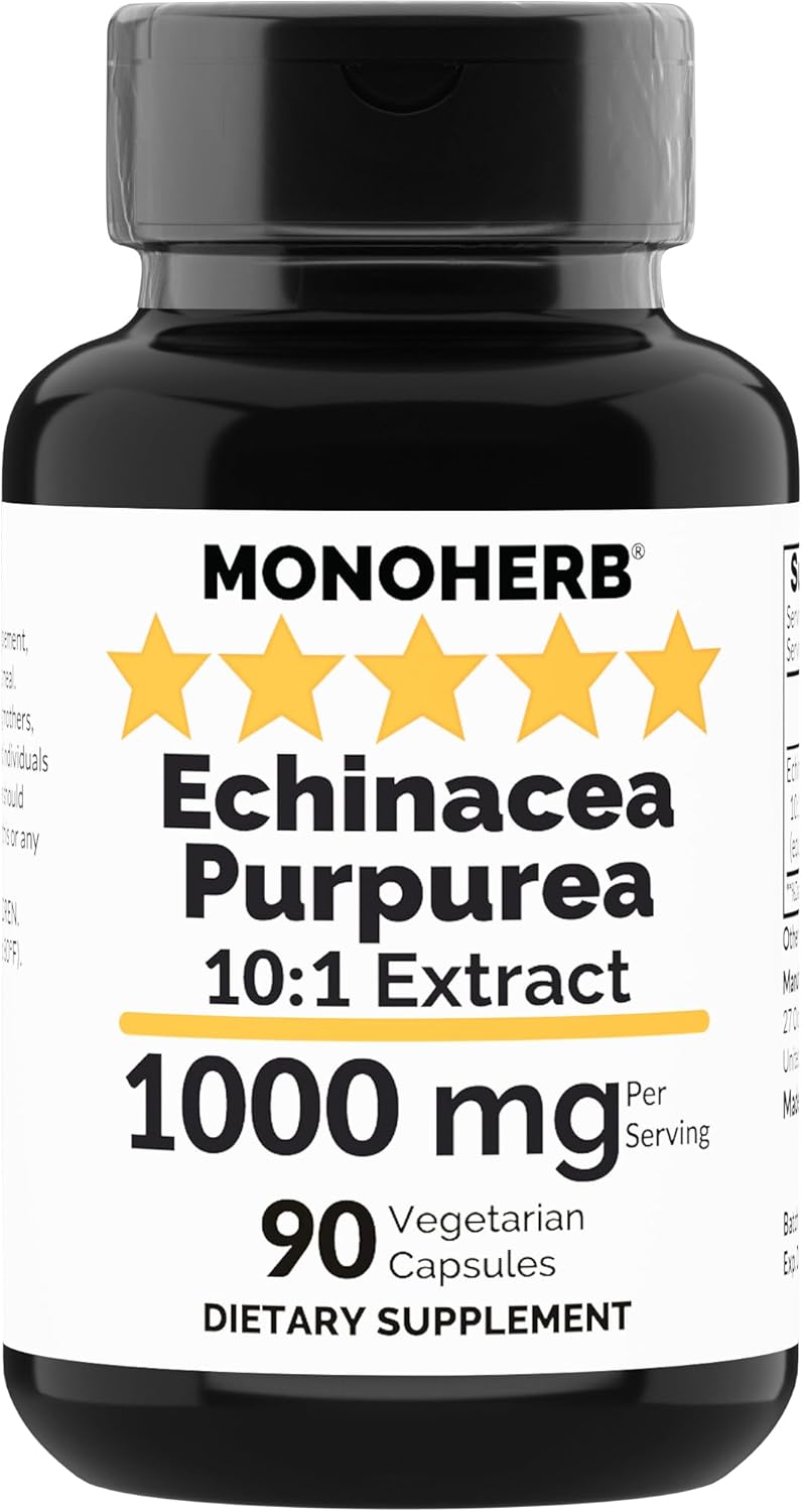 Echinacea Purpurea Extract 1000 mg – 90 Vegetarian Capsules Echinacea Purpurea Extract 1000 mg – 90 Vegetarian Capsules