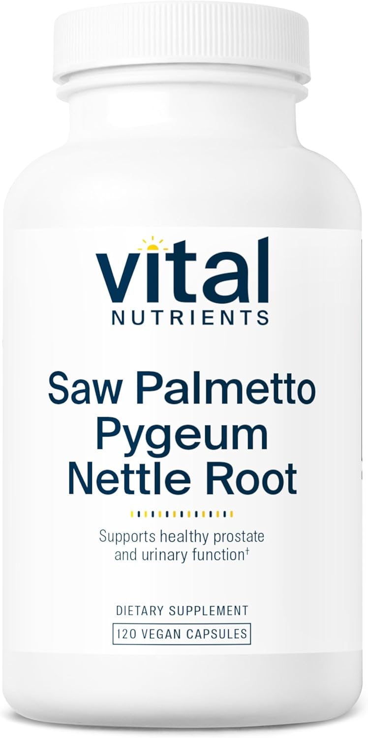 Vital Nutrients Saw Palmetto with Pygeum & Nettle Root – Vegan Saw Palmetto for Men Supports Healthy Prostate Function* – Gluten, Dairy, Soy Free – 120 Capsules Vital Nutrients Saw Palmetto with Pygeum & Nettle Root – Vegan Saw Palmetto for Men Supports Healthy Prostate Function* – Gluten, Dairy, Soy Free – 120 Capsules