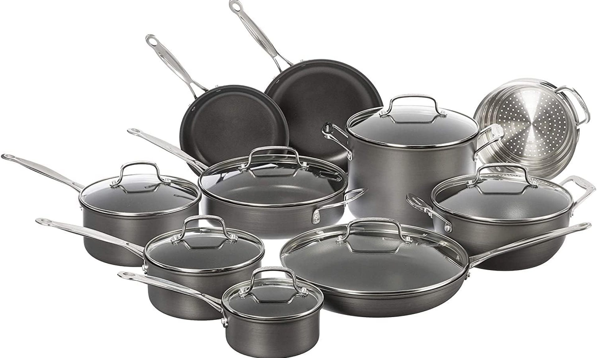 Cuisinart 17-Piece Cookware Set, Chef’s Classic Nonstick Hard Anodized, 66-17 Cuisinart 17-Piece Cookware Set, Chef’s Classic Nonstick Hard Anodized, 66-17