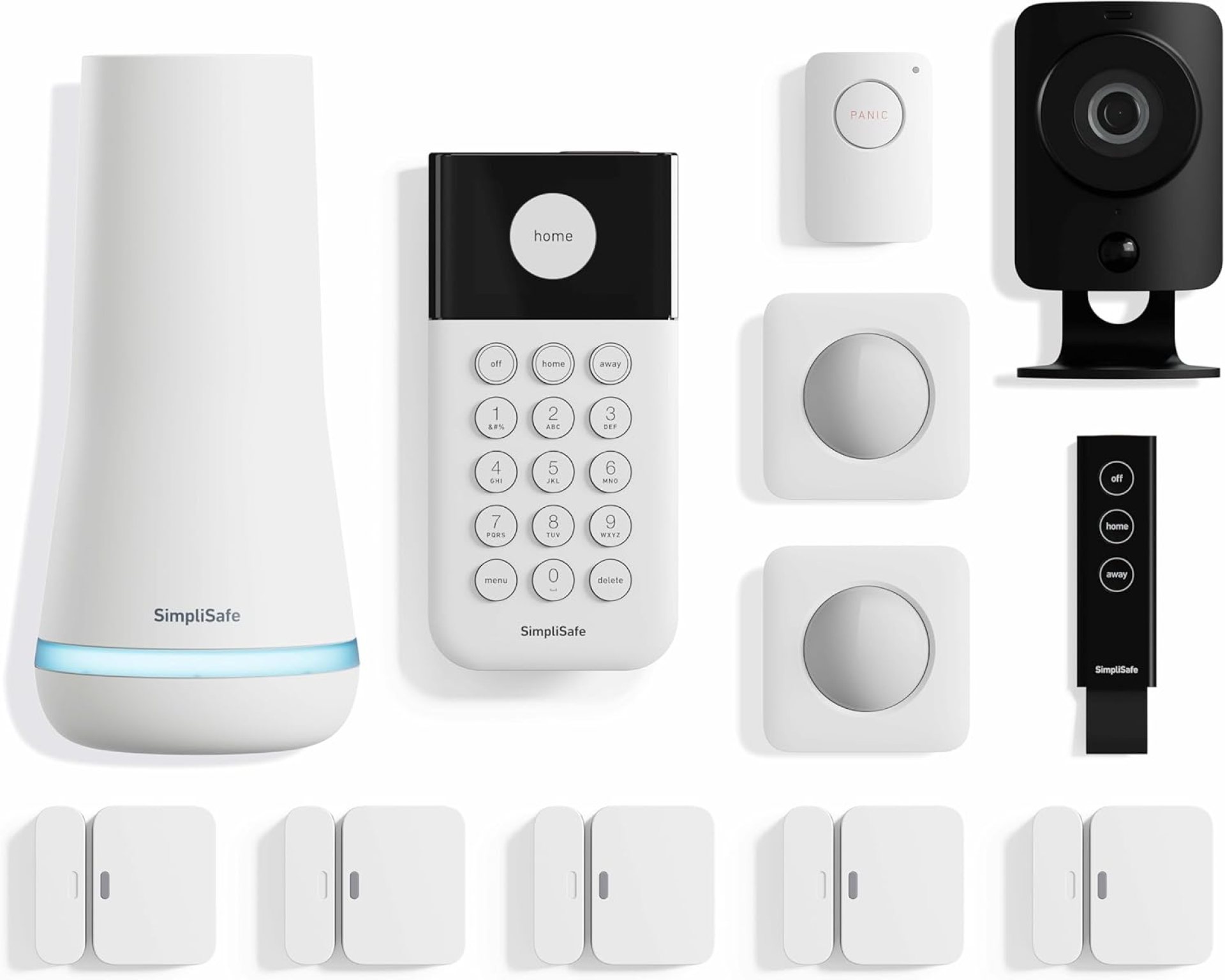 SimpliSafe 12 Piece Wireless Home Security System w/HD Camera – Optional 24/7 Professional Monitoring – No Contract – Compatible with Alexa and Google Assistant, White SimpliSafe 12 Piece Wireless Home Security System w/HD Camera – Optional 24/7 Professional Monitoring – No Contract – Compatible with Alexa and Google Assistant, White