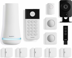 SimpliSafe 12 Piece Wireless Home Security System w/HD Camera – Optional 24/7 Professional Monitoring – No Contract – Compatible with Alexa and Google Assistant, White