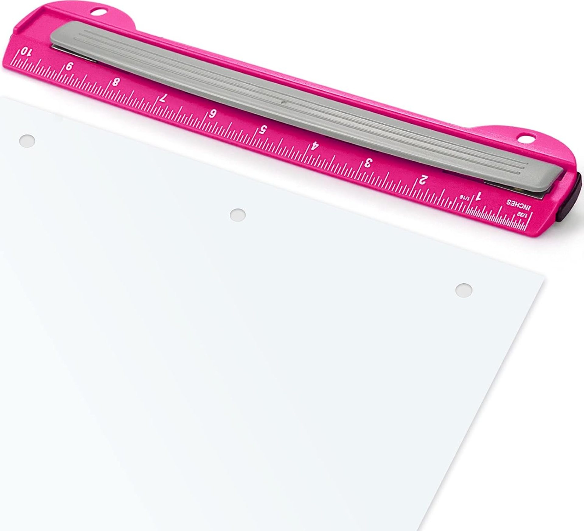 Eagle 3 Hole Punch, Portable Ring Binder 3 Hole Punch, Paper Puncher with Integrated Ruler, 5 Sheets Capacity, for Ring Binders, Office and School Supplies (Deep Pink) Eagle 3 Hole Punch, Portable Ring Binder 3 Hole Punch, Paper Puncher with Integrated Ruler, 5 Sheets Capacity, for Ring Binders, Office and School Supplies (Deep Pink)