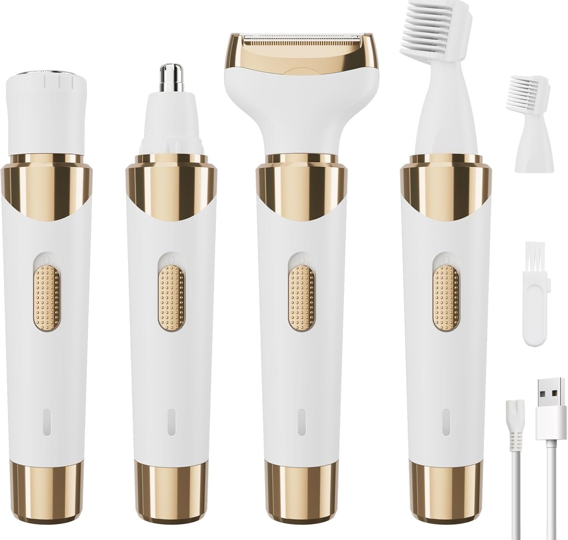 Electric Razor for Women,4 in 1 Womens Shaver Electric Bikini Trimmer Pubic Hair Removal Wet & Dry Painless Shaver for Legs Underarms Eyebrow Face Nose and Bikini Grooming Kit for Women 3021 White Electric Razor for Women,4 in 1 Womens Shaver Electric Bikini Trimmer Pubic Hair Removal Wet & Dry Painless Shaver for Legs Underarms Eyebrow Face Nose and Bikini Grooming Kit for Women 3021 White