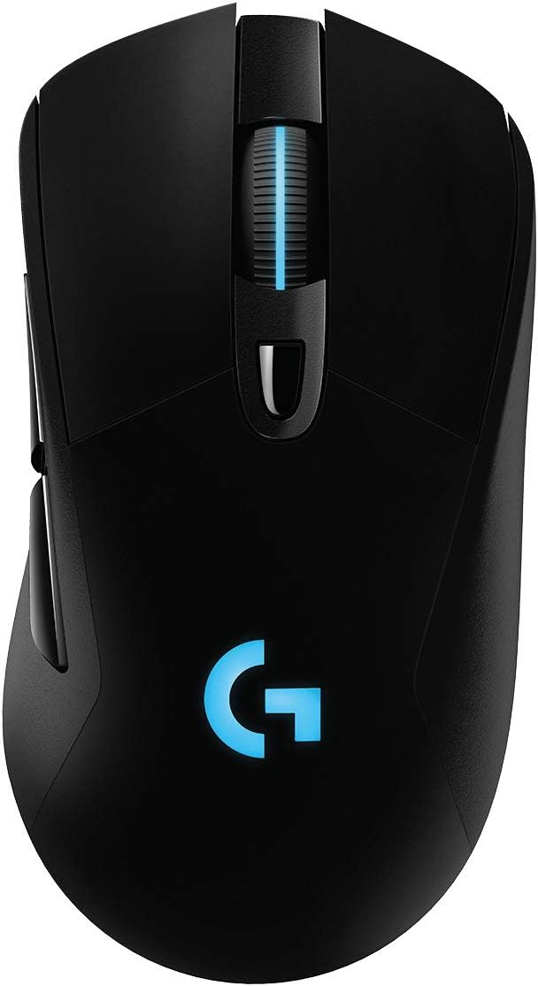 Logitech G703 Lightspeed Wireless Gaming Mouse W/Hero 25K Sensor, PowerPlay Compatible, Lightsync RGB, Lightweight 95G+10G Optional, 100-25, 600 DPI, Rubber Side Grips – Black Logitech G703 Lightspeed Wireless Gaming Mouse W/Hero 25K Sensor, PowerPlay Compatible, Lightsync RGB, Lightweight 95G+10G Optional, 100-25, 600 DPI, Rubber Side Grips – Black