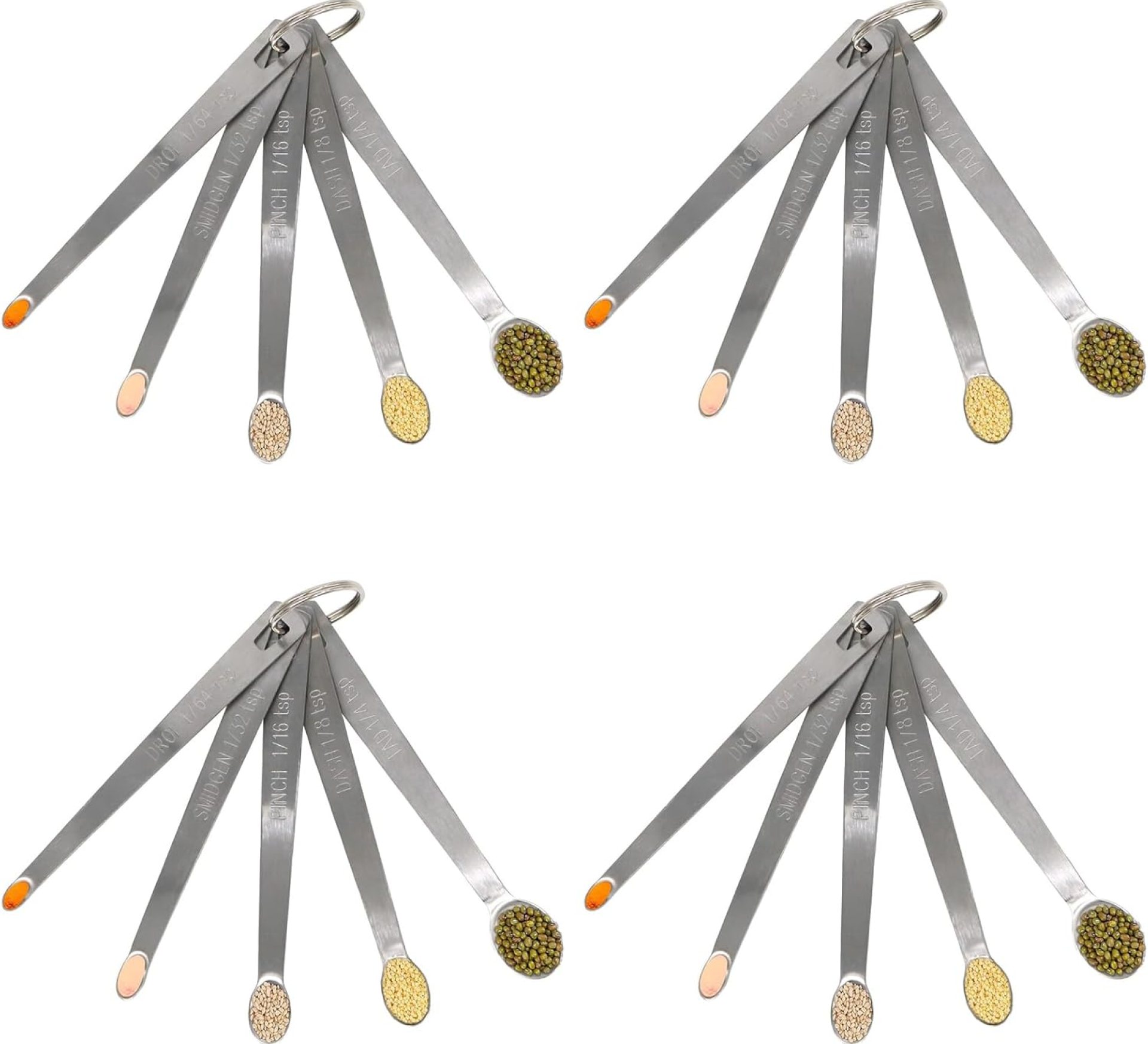 4Pack Mini Measuring Spoons Set, Heavy Duty Stainless Steel Teaspoon for Cooking and Baking, Suitable for Small Amount of Dry or Liquid Ingredients and Spices 4Pack Mini Measuring Spoons Set, Heavy Duty Stainless Steel Teaspoon for Cooking and Baking, Suitable for Small Amount of Dry or Liquid Ingredients and Spices