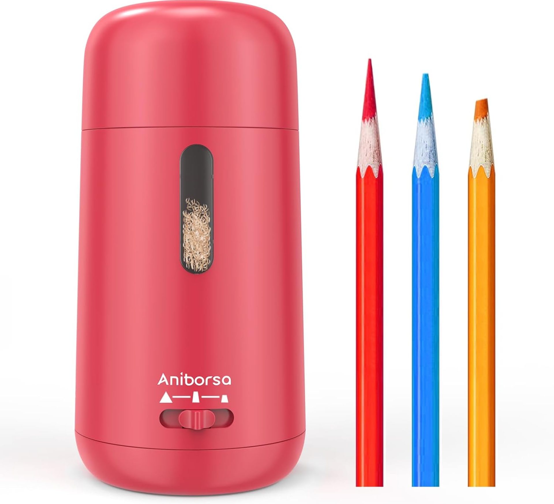 Automatic Electric Pencil Sharpener – Auto Feed, Auto Stop & Auto Eject for School, Office, Home, Rose Red Automatic Electric Pencil Sharpener – Auto Feed, Auto Stop & Auto Eject for School, Office, Home, Rose Red
