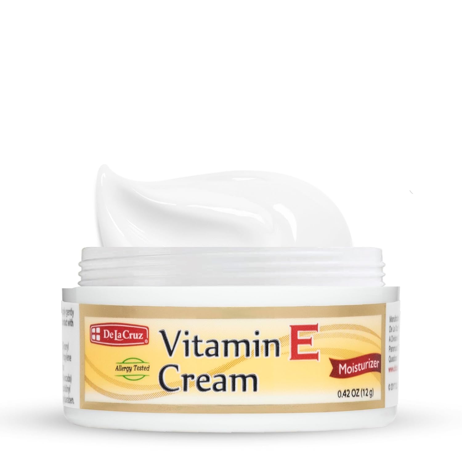 De La Cruz Vitamin E Cream Moisturizer for Face and Neck – Moisturizing Skin Care for All Skin Types – Made in USA, 0.42 oz Trial Size De La Cruz Vitamin E Cream Moisturizer for Face and Neck – Moisturizing Skin Care for All Skin Types – Made in USA, 0.42 oz Trial Size