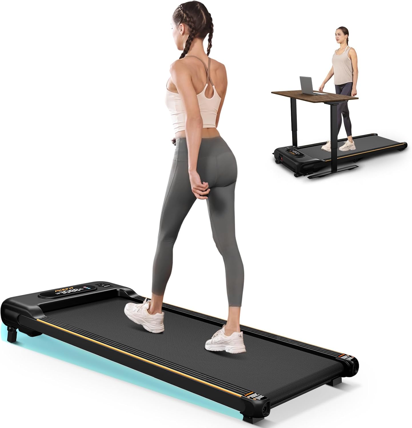 Walking Pad with Incline, Under Desk Treadmill for Home Office, 2.5HP Portable Treadmills with Panel & Remote Control, 4 in 1 Walking Running Machine Manual Incline, Compact Treadmill 265LB Capacity Walking Pad with Incline, Under Desk Treadmill for Home Office, 2.5HP Portable Treadmills with Panel & Remote Control, 4 in 1 Walking Running Machine Manual Incline, Compact Treadmill 265LB Capacity