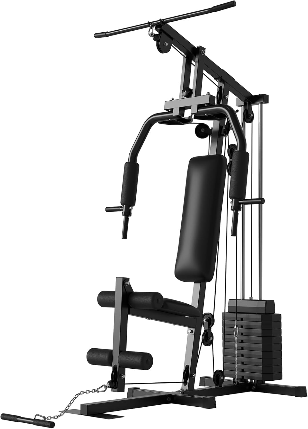 Home Gym, Multifunctional Weight Machine, Full Body Workout Station Exercise Equipment with 100LBS Weight Stack, All in One Home Gym with Pulley System for Strength Training Home Gym, Multifunctional Weight Machine, Full Body Workout Station Exercise Equipment with 100LBS Weight Stack, All in One Home Gym with Pulley System for Strength Training