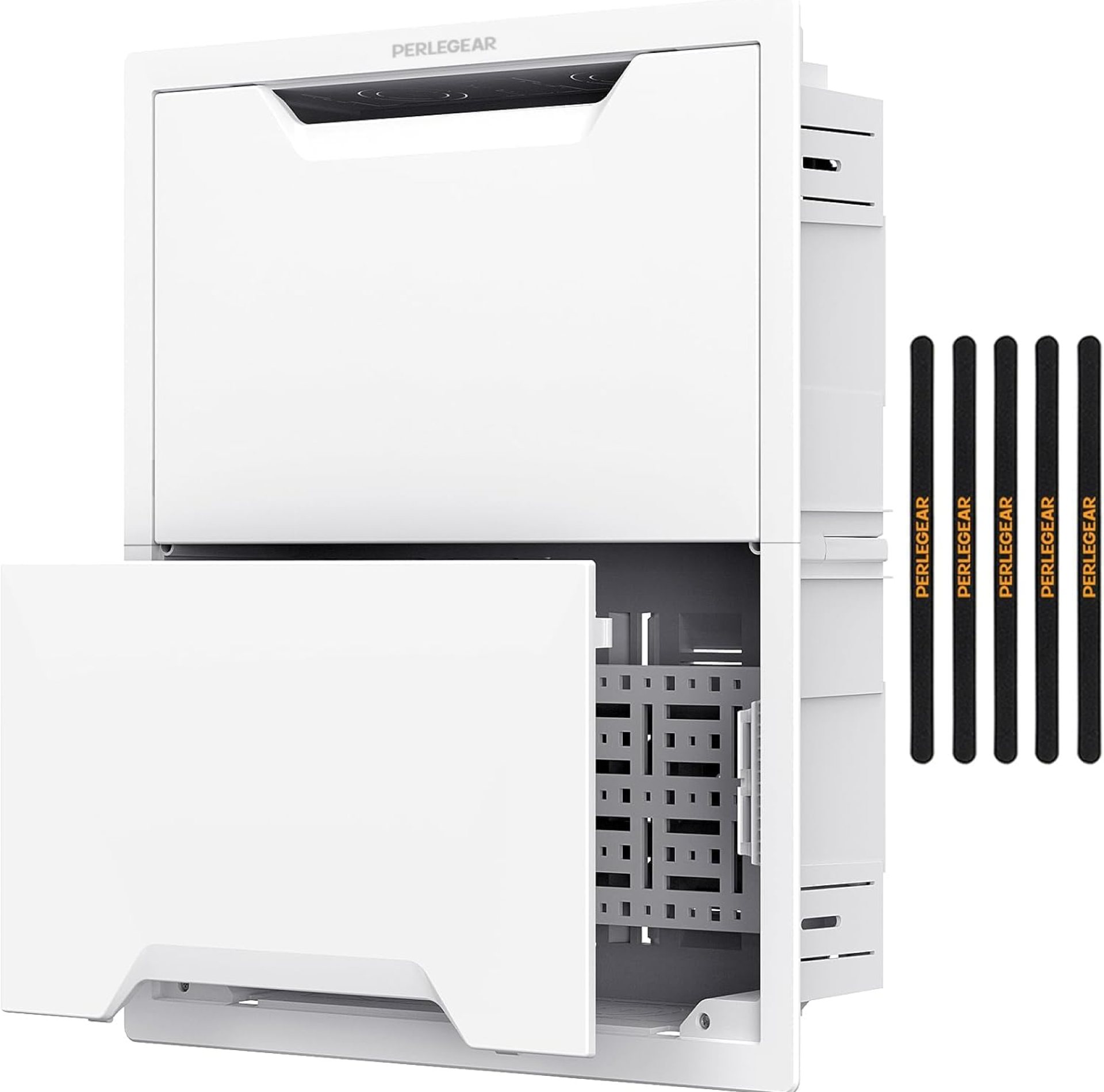 Perlegear 17″ in-Wall Media Box, Electrical Box, Recessed Outlet Box and Media Enclosure for One Connect Box & Network Switches, Cable Management Kit with Cutting Template, Dust Bag & Drywall Saw Perlegear 17″ in-Wall Media Box, Electrical Box, Recessed Outlet Box and Media Enclosure for One Connect Box & Network Switches, Cable Management Kit with Cutting Template, Dust Bag & Drywall Saw