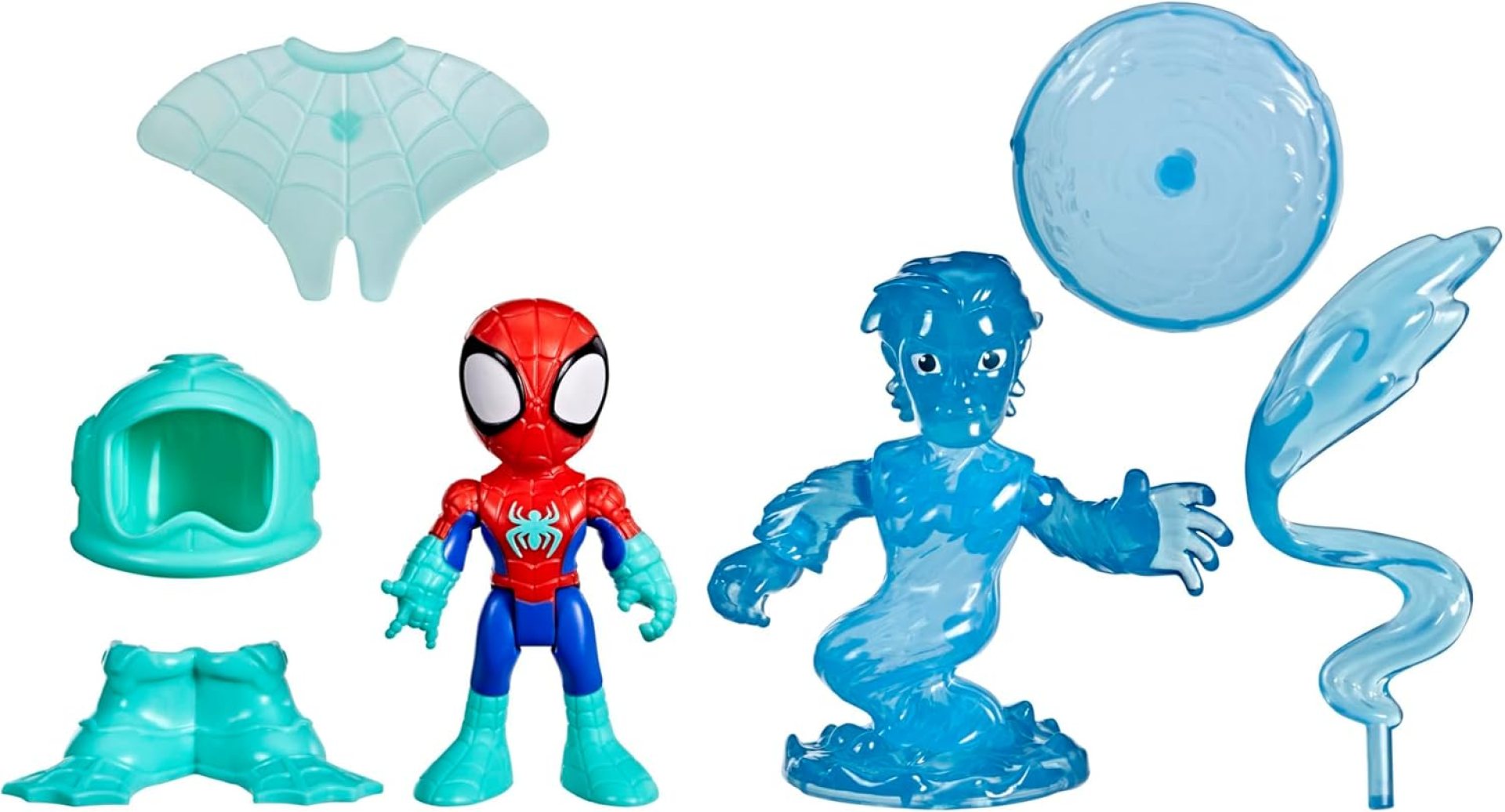 SPIDEY AND HIS AMAZING FRIENDS Marvel Water-Webs Spidey & Hydro-Man Toys, 3-Inch Action Figures, Super Hero Toys for Kids, Ages 3+ SPIDEY AND HIS AMAZING FRIENDS Marvel Water-Webs Spidey & Hydro-Man Toys, 3-Inch Action Figures, Super Hero Toys for Kids, Ages 3+