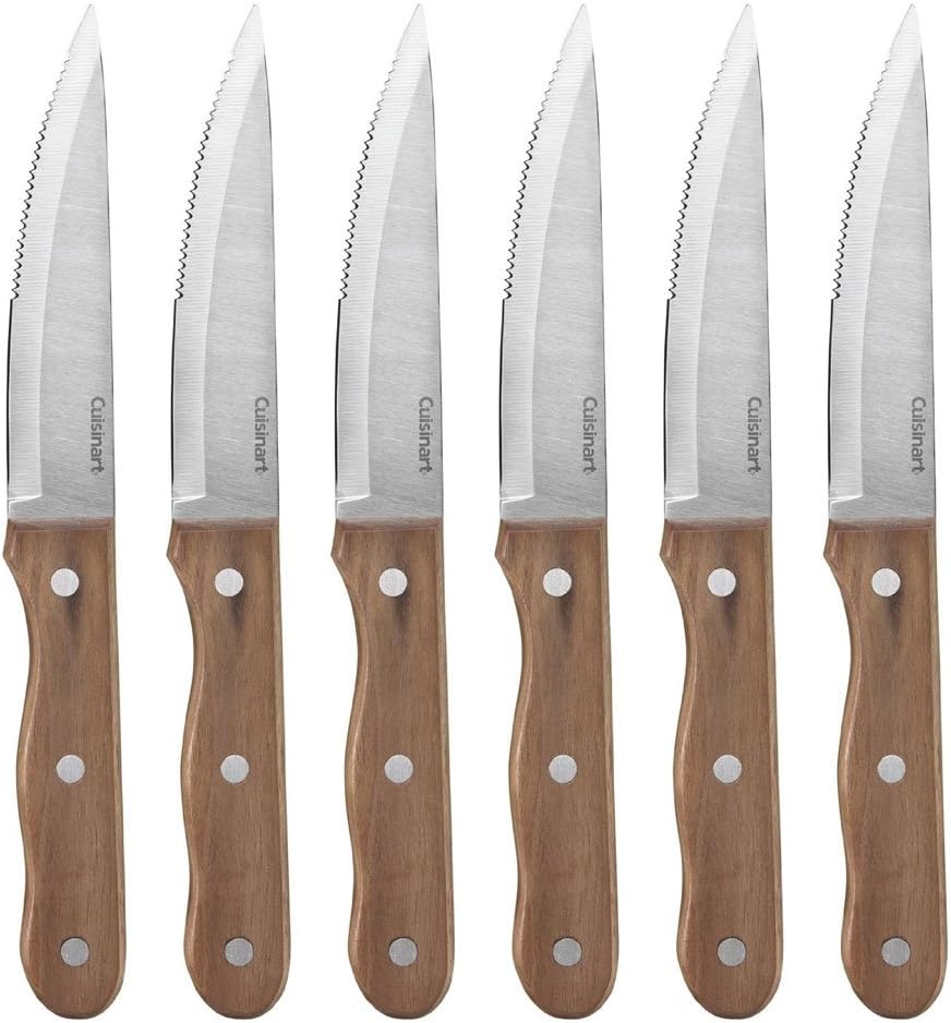 Cuisinart C55W-S6STK Advantage Cutlery 6-Piece Triple Rivet Walnut Steak Knife Set Cuisinart C55W-S6STK Advantage Cutlery 6-Piece Triple Rivet Walnut Steak Knife Set