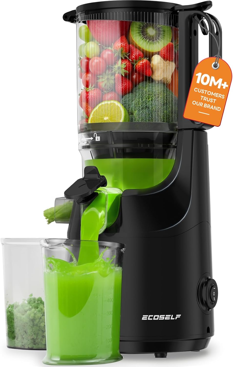 Juicer Machines with 5.3″ Mega Mouth & Large Feed Chute, Cold Press Juicer for Whole Fruits & Vegetables, Professional Slow Masticating juicer for Batch Juicing, High Juice Yield Easy to Clean Juicer Machines with 5.3″ Mega Mouth & Large Feed Chute, Cold Press Juicer for Whole Fruits & Vegetables, Professional Slow Masticating juicer for Batch Juicing, High Juice Yield Easy to Clean