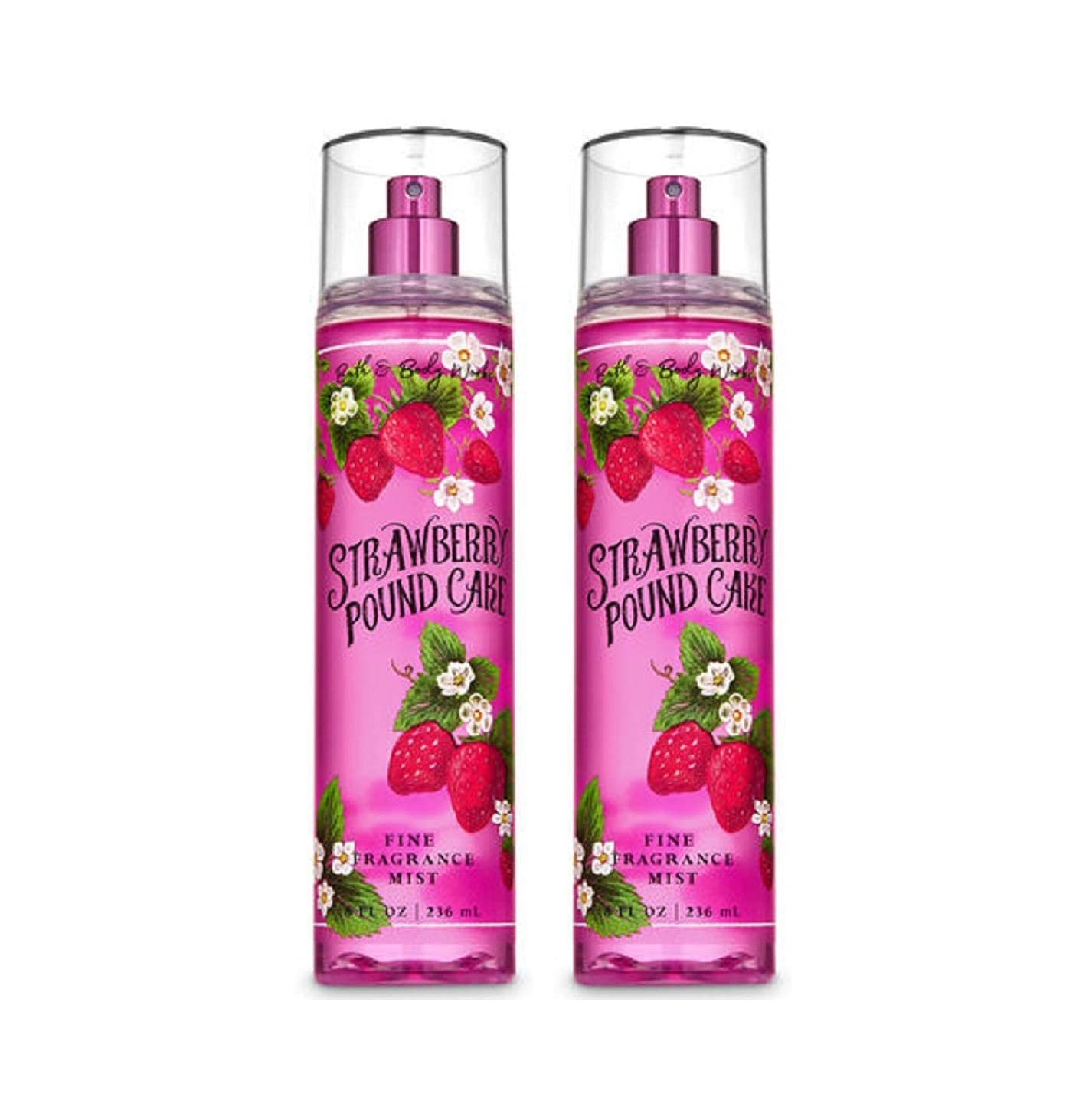 Bath & Body Works – 2 pack – STRAWBERRY POUND CAKE – Fine Fragrance Mist Full Size (Packaging Design Varies) Bath & Body Works – 2 pack – STRAWBERRY POUND CAKE – Fine Fragrance Mist Full Size (Packaging Design Varies)