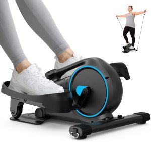 Under Desk Elliptical, Manual Elliptical Exercise Machine, Quite Foot Pedal Exerciser for Home Use, Compact Foot &Leg Pedal Exerciser for Seniors, Max Load 300LBS