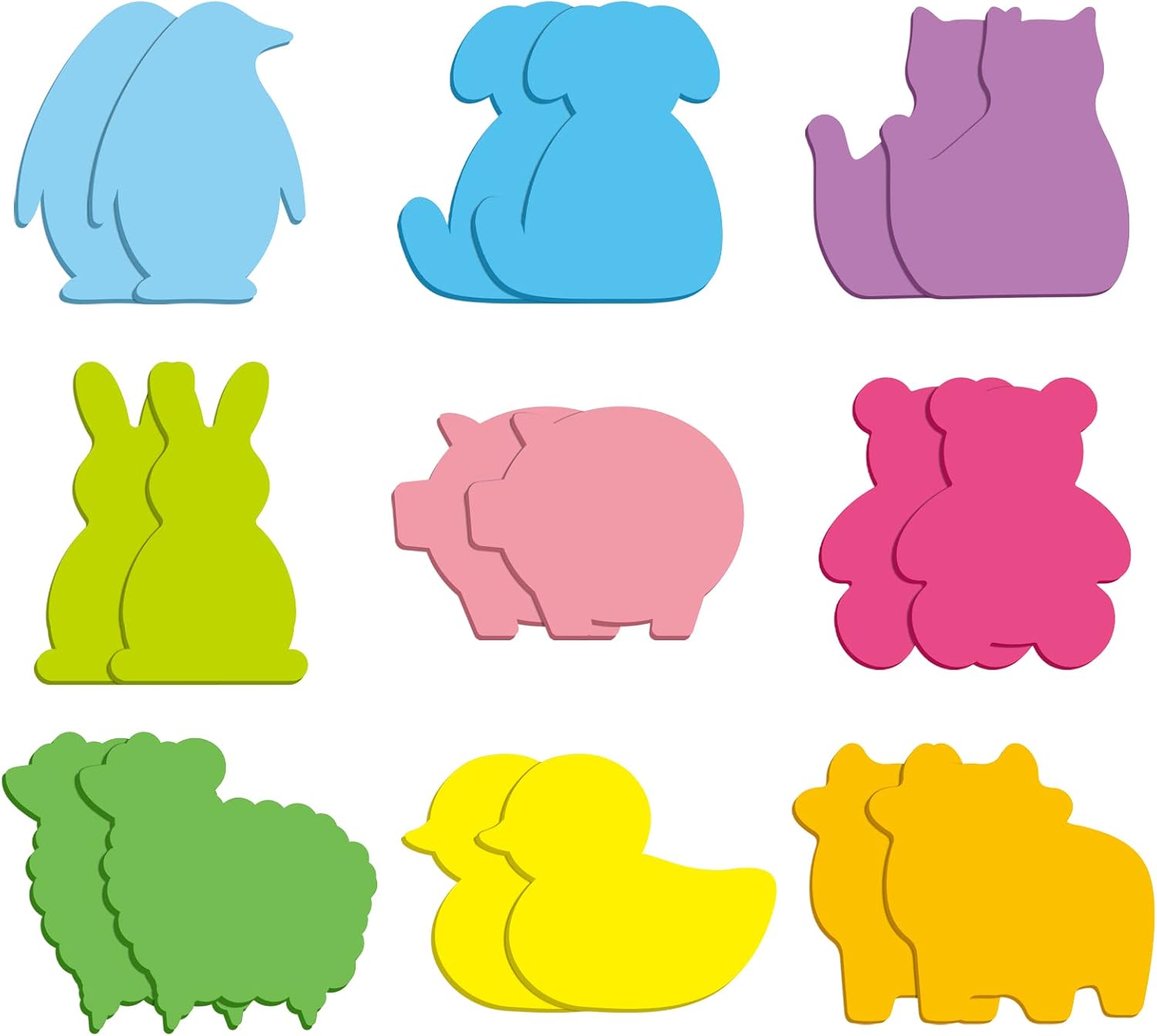 540 Pieces Cartoon Animal Sticky Notes 9 Color Bright Colorful Sticky Pad Animal Shaped Cute Memo Dog Shaped Neon Colors Self Note for Office Home, 9 Styles, 30 Sheets Per Pad 540 Pieces Cartoon Animal Sticky Notes 9 Color Bright Colorful Sticky Pad Animal Shaped Cute Memo Dog Shaped Neon Colors Self Note for Office Home, 9 Styles, 30 Sheets Per Pad