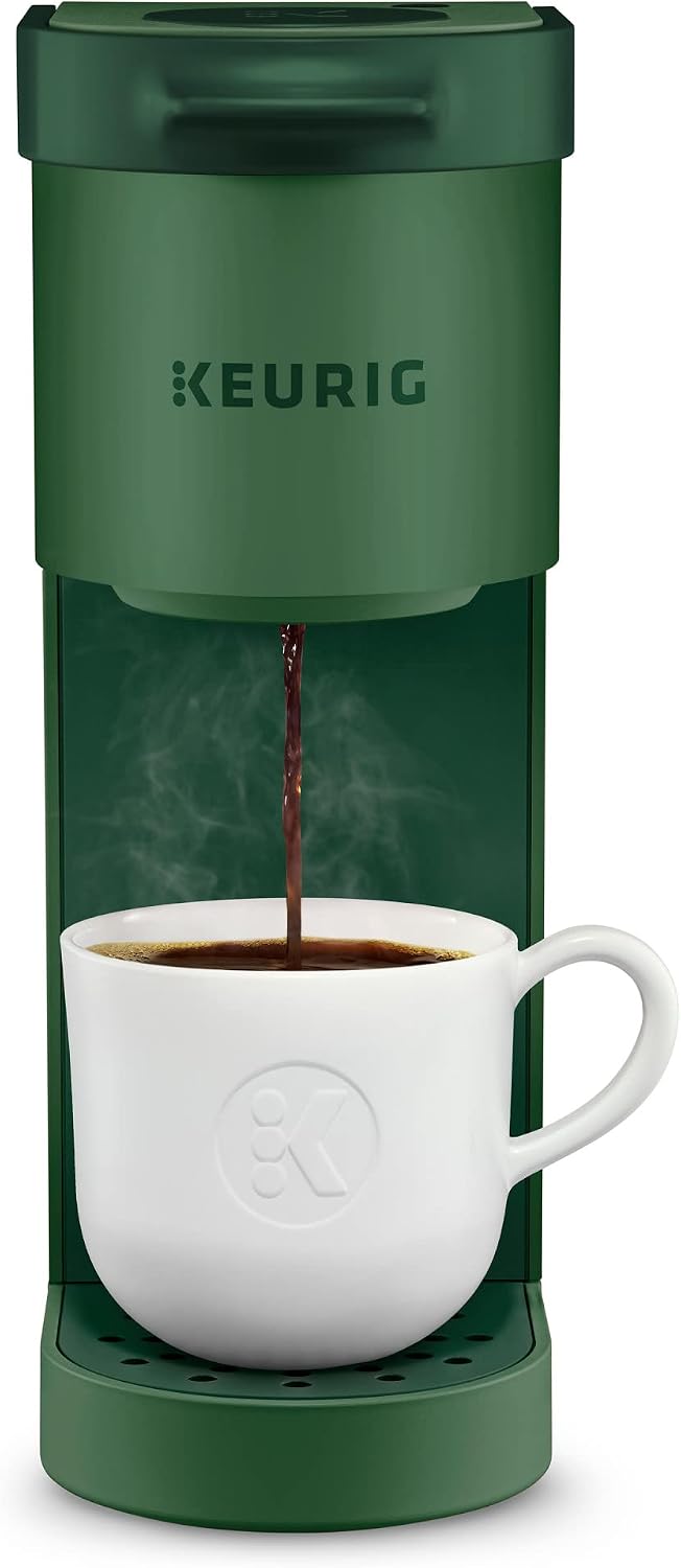 Keurig K-Mini Single Serve Coffee Maker with 6-12Oz Cup Sizes, Quick Brewing, and Removable Drip Tray (Evergreen, Renewed) Keurig K-Mini Single Serve Coffee Maker with 6-12Oz Cup Sizes, Quick Brewing, and Removable Drip Tray (Evergreen, Renewed)