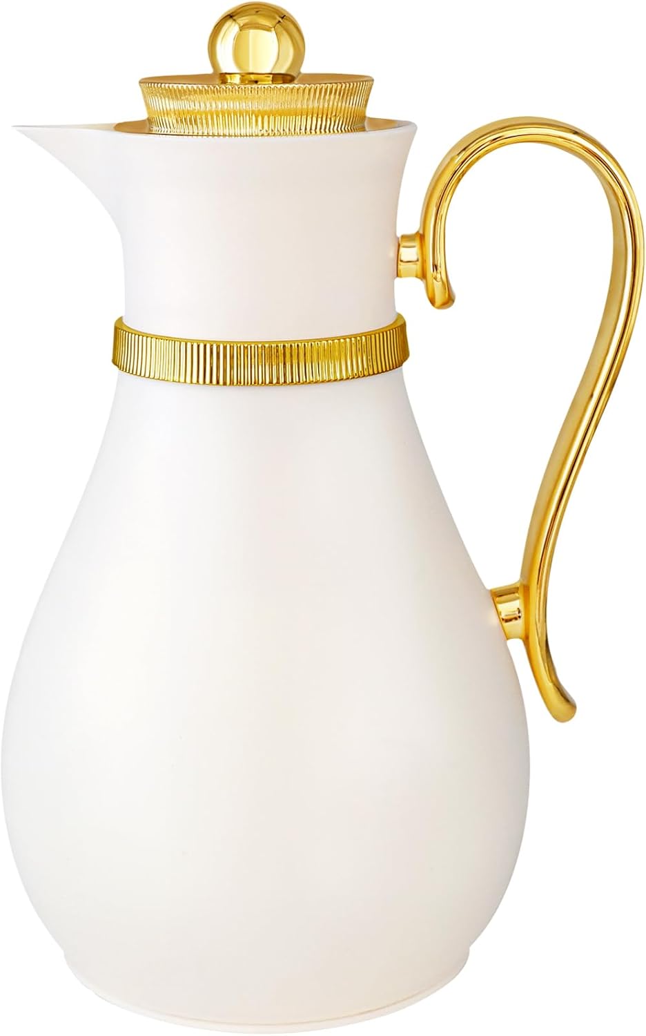 Insulated Thermal Coffee Carafe, 33 oz, Arabic-Style Coffee Pot,Insulated Thermos Flask for Coffee Hot Cold Drink Tea,Housewarming Ornaments (White) Insulated Thermal Coffee Carafe, 33 oz, Arabic-Style Coffee Pot,Insulated Thermos Flask for Coffee Hot Cold Drink Tea,Housewarming Ornaments (White)