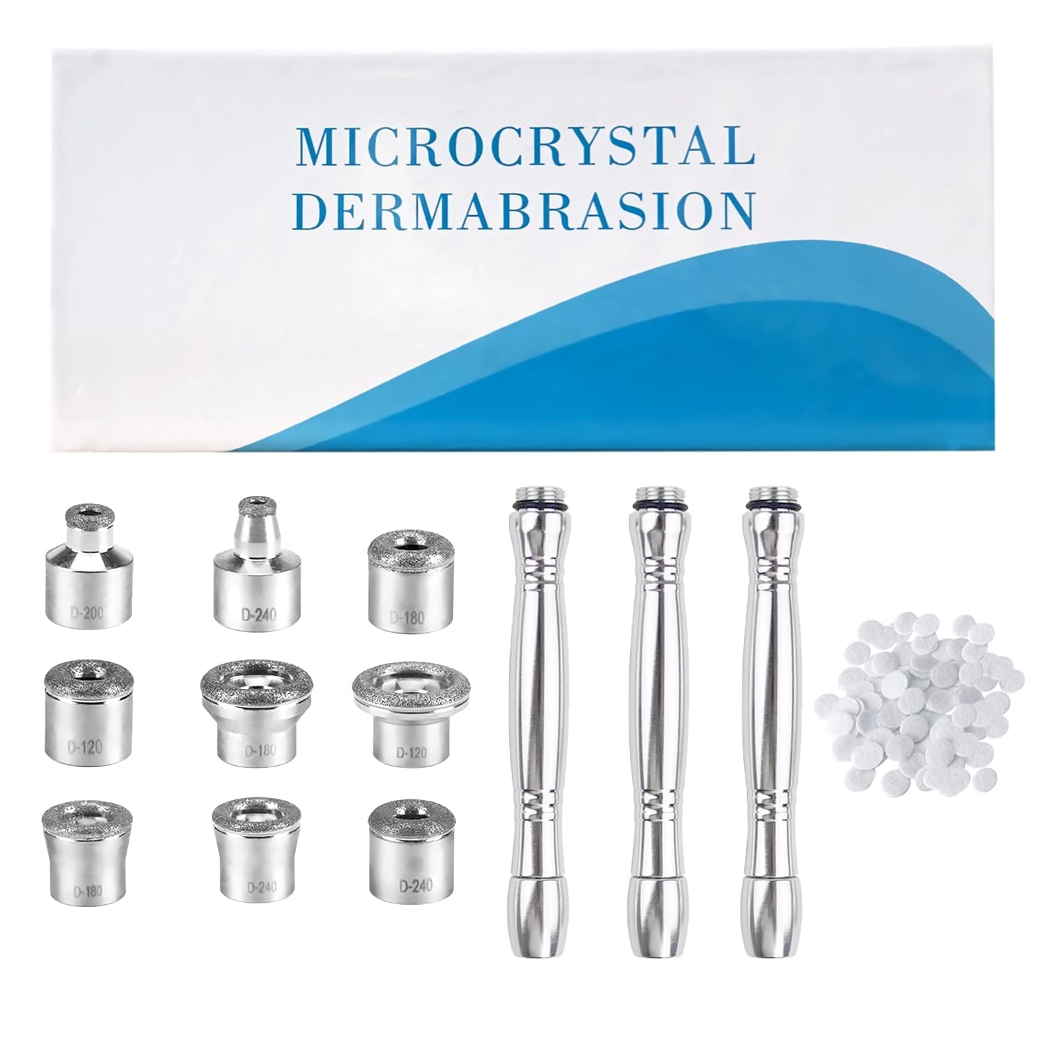 Diamond Dermabrasion Head, Microdermabrasion Kit (9 Tips and 3 Wands and 1 Pack Filters), Facial Exfoliator Tool for Home Diamond Dermabrasion Head, Microdermabrasion Kit (9 Tips and 3 Wands and 1 Pack Filters), Facial Exfoliator Tool for Home