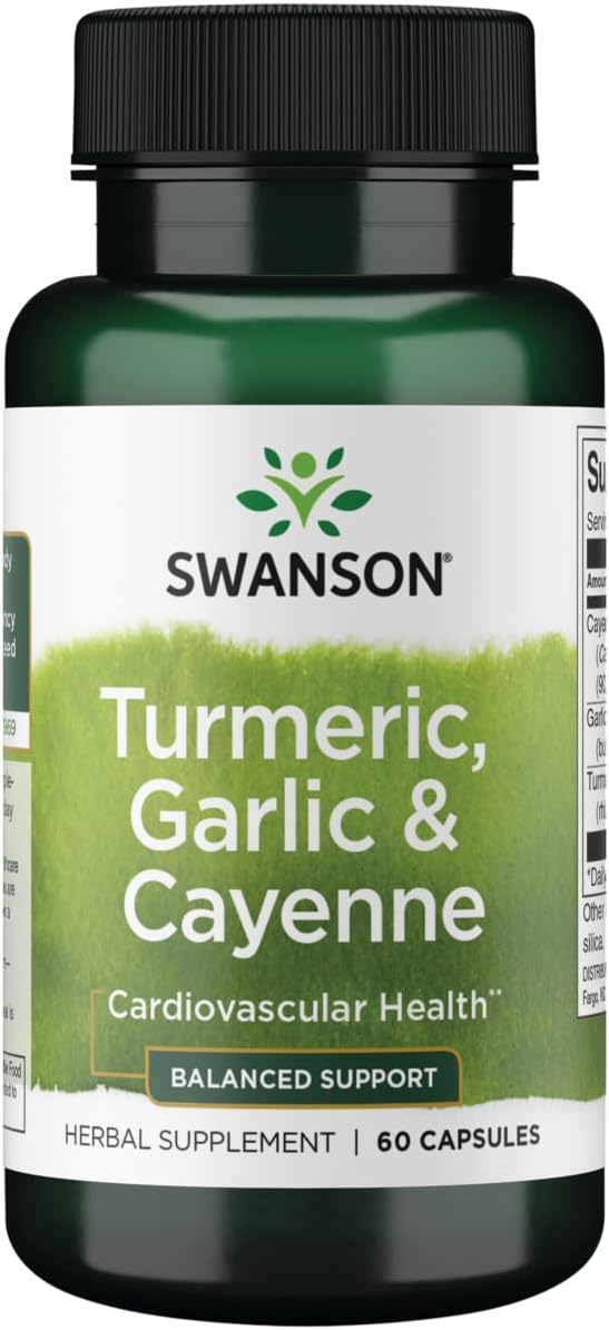 Swanson Full Spectrum Turmeric Garlic & Cayenne 60 Capsules Swanson Full Spectrum Turmeric Garlic & Cayenne 60 Capsules